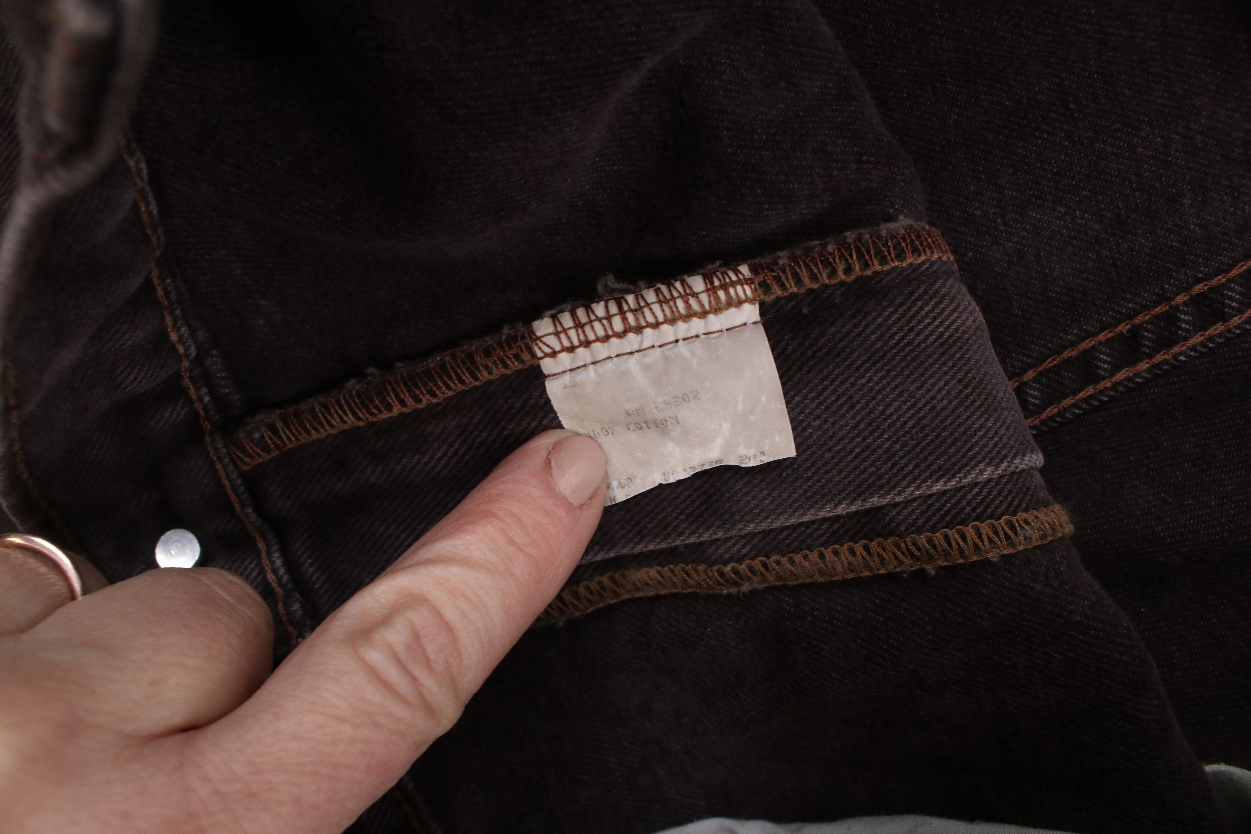 Vintage Vintage 90s Streetwear Relaxed Tapered Leg Denim Jeans Brown Size US 38 / EU 54 - 8 Thumbnail