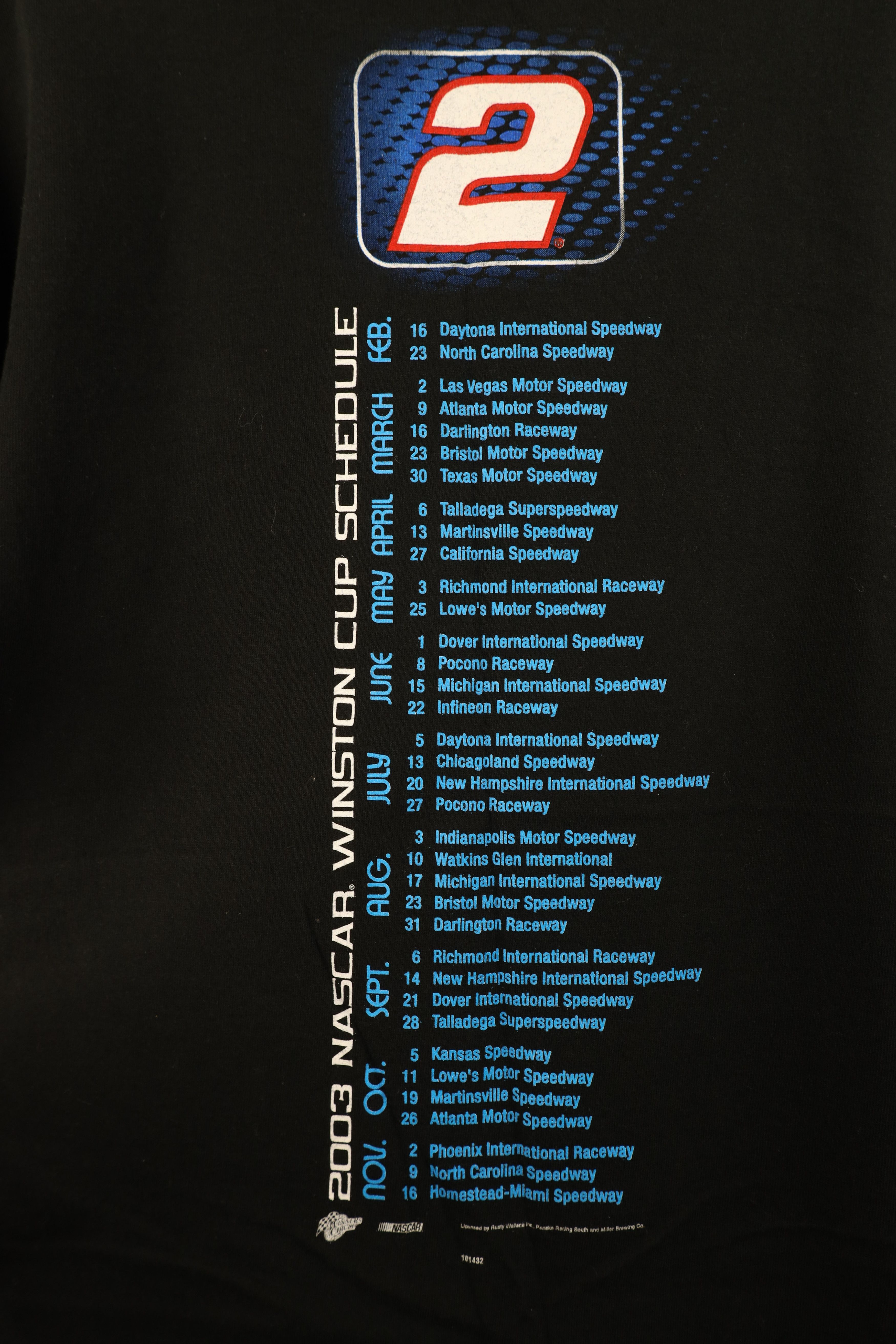 Vintage Vintage Y2K 2003 NASCAR Wallace Racing Short Sleeve T-Shirt Size US L / EU 52-54 / 3 - 11 Thumbnail