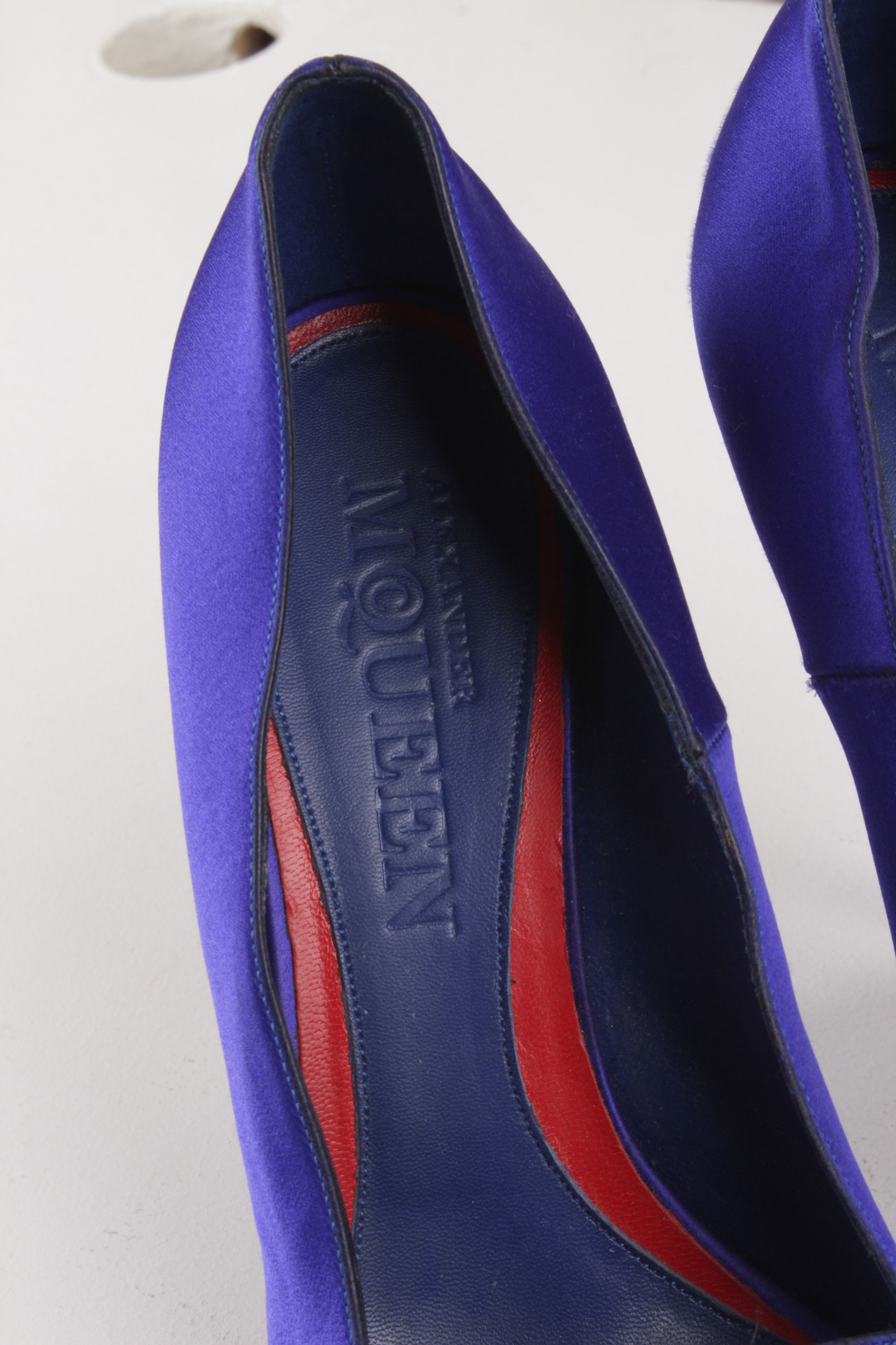 Alexander McQueen Satin Platform Heels Size US 8.5 / IT 38.5 - 4 Thumbnail