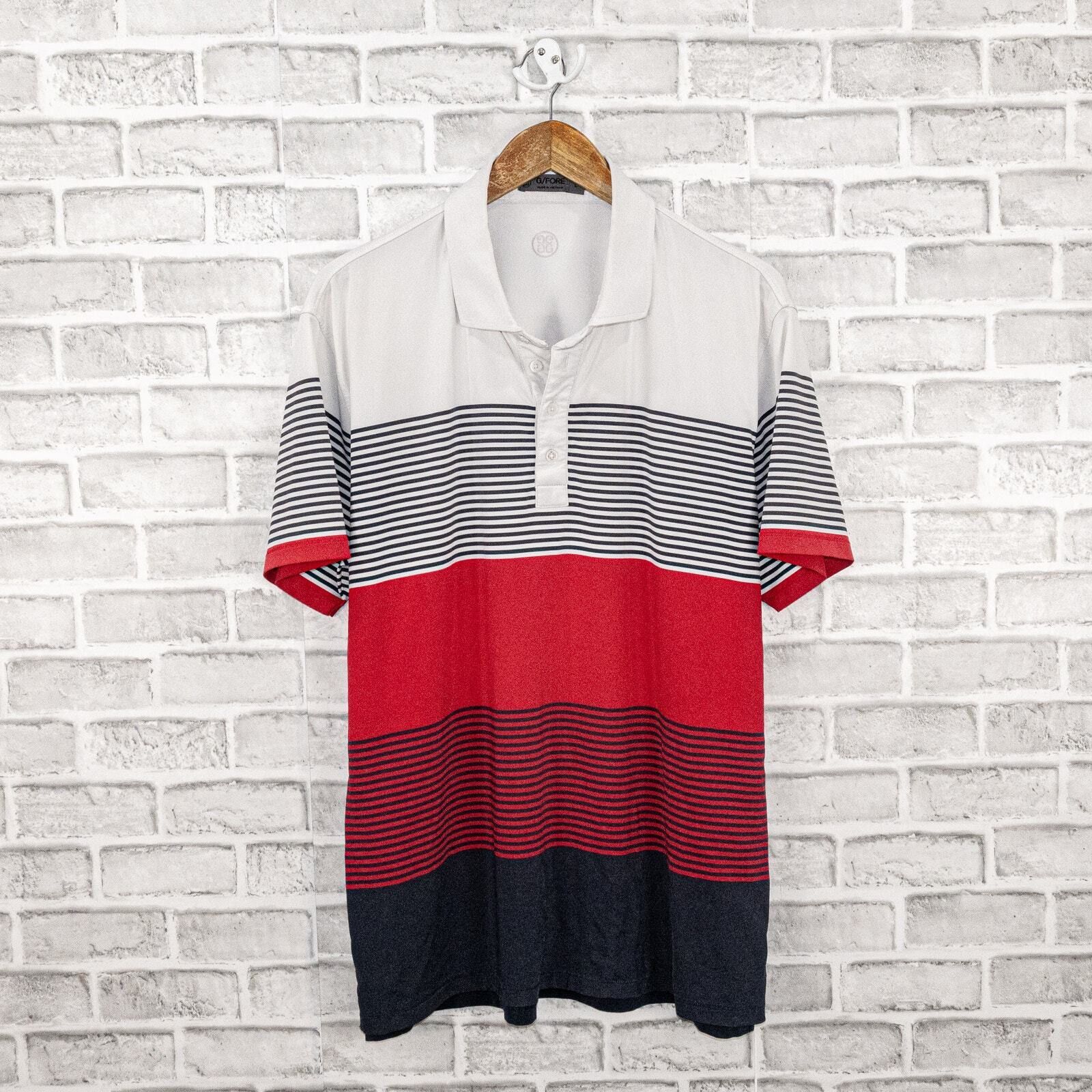 G/FORE G/FORE Golf Short Sleeve Transition Polo Shirt Snow Red Blue Size US L / EU 52-54 / 3 - 1 Thumbnail