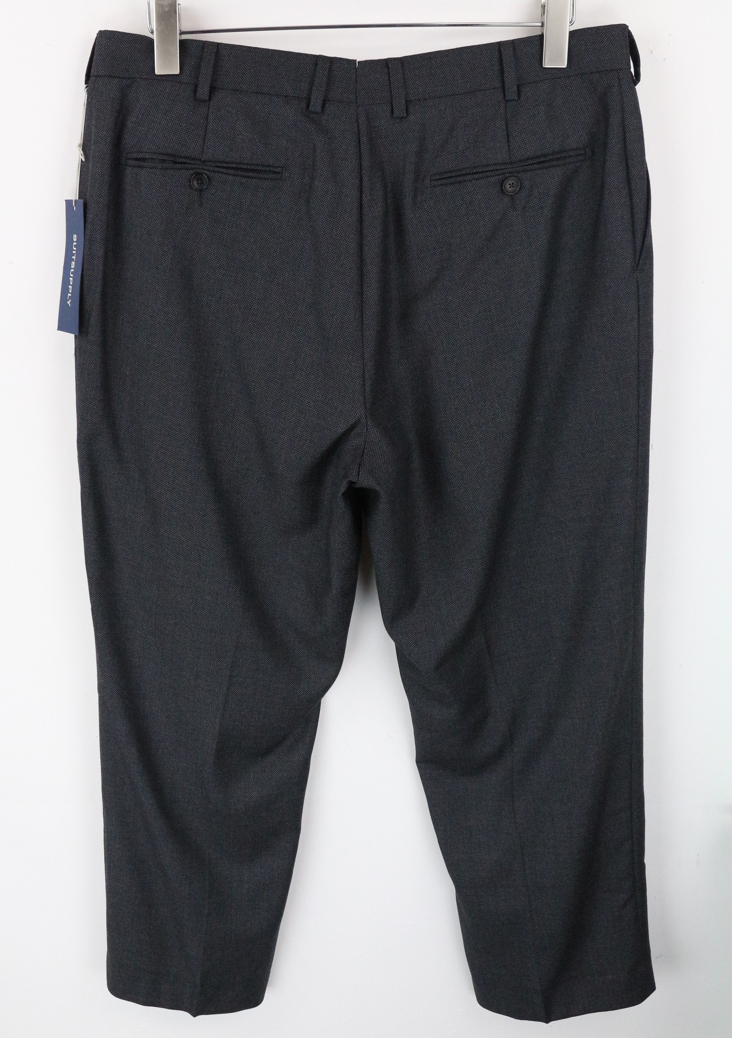 Suitsupply SIENNA UK44R Dark Grey Wool Pleated Front Trousers 61143 Size 44R - 2 Thumbnail