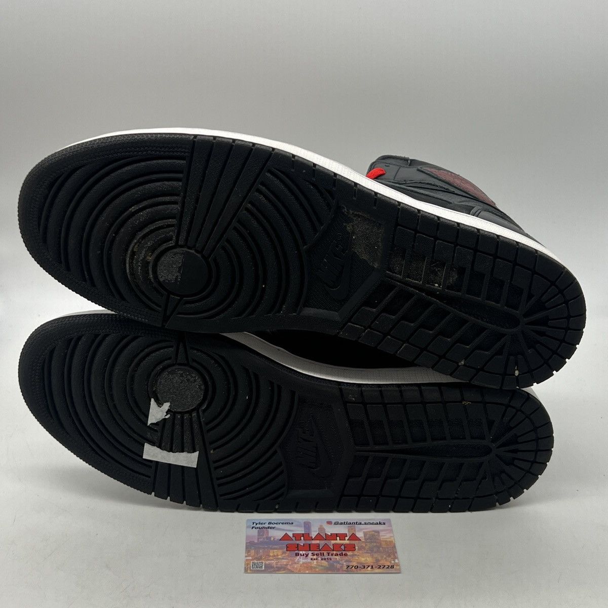 Nike Air Jordan 1 high black gym red Size US 14 / EU 47 - 7 Thumbnail