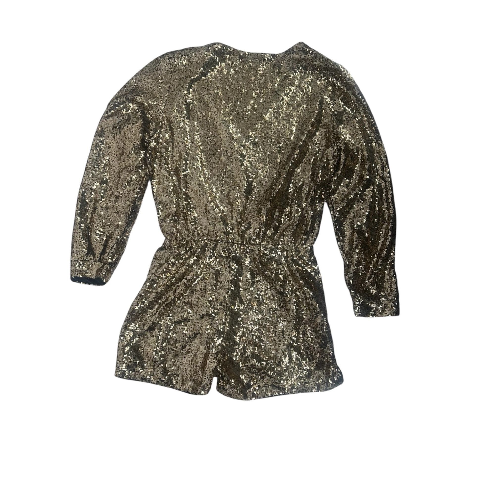 Other Boutique Style Women’s Gold Sequin Romper Large Long Sleeve Size 26" / US 2 / IT 38 - 9 Thumbnail