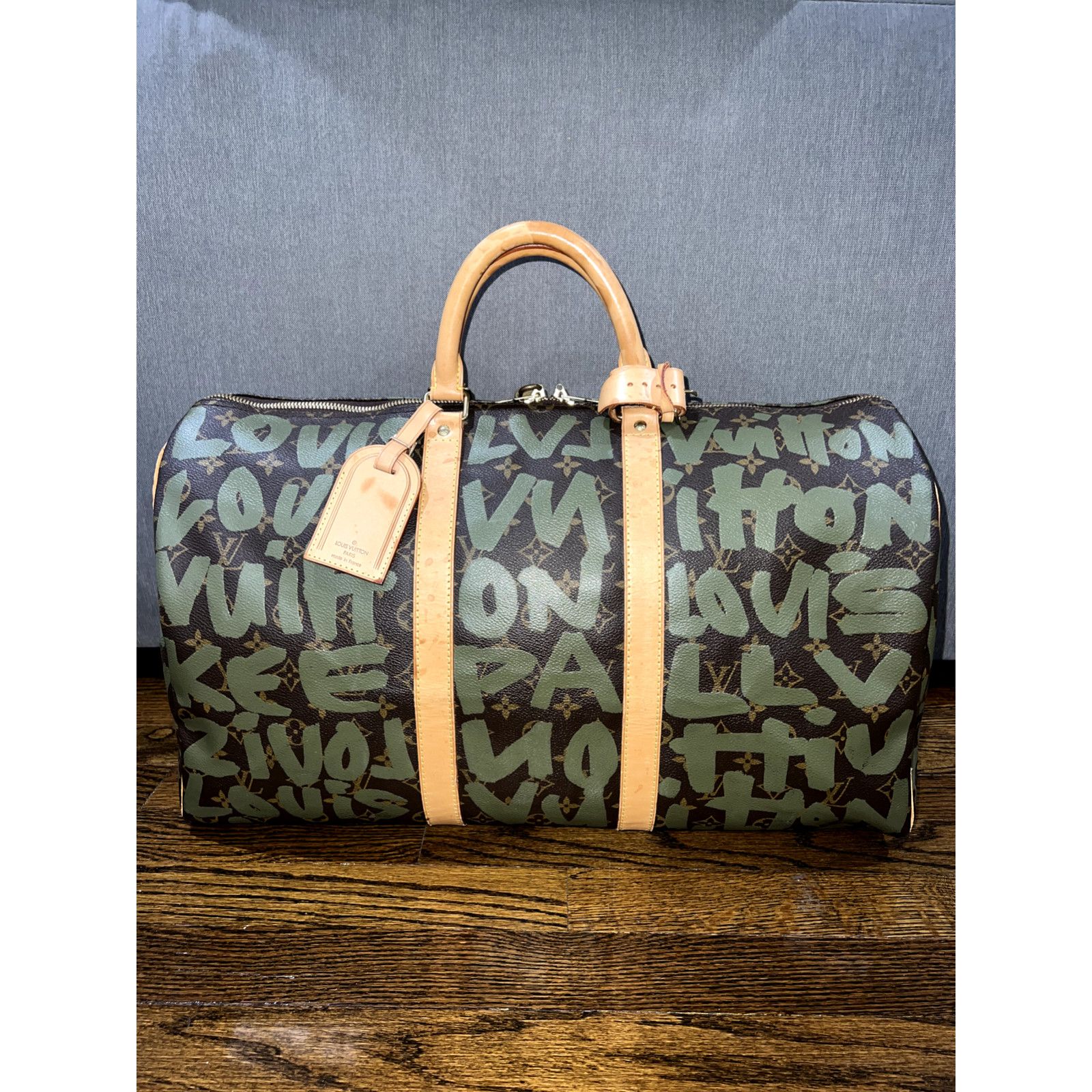 Louis Vuitton Louis Vuitton Keepall Dark Green Weekend Travel Bag Size ONE SIZE - 2 Thumbnail