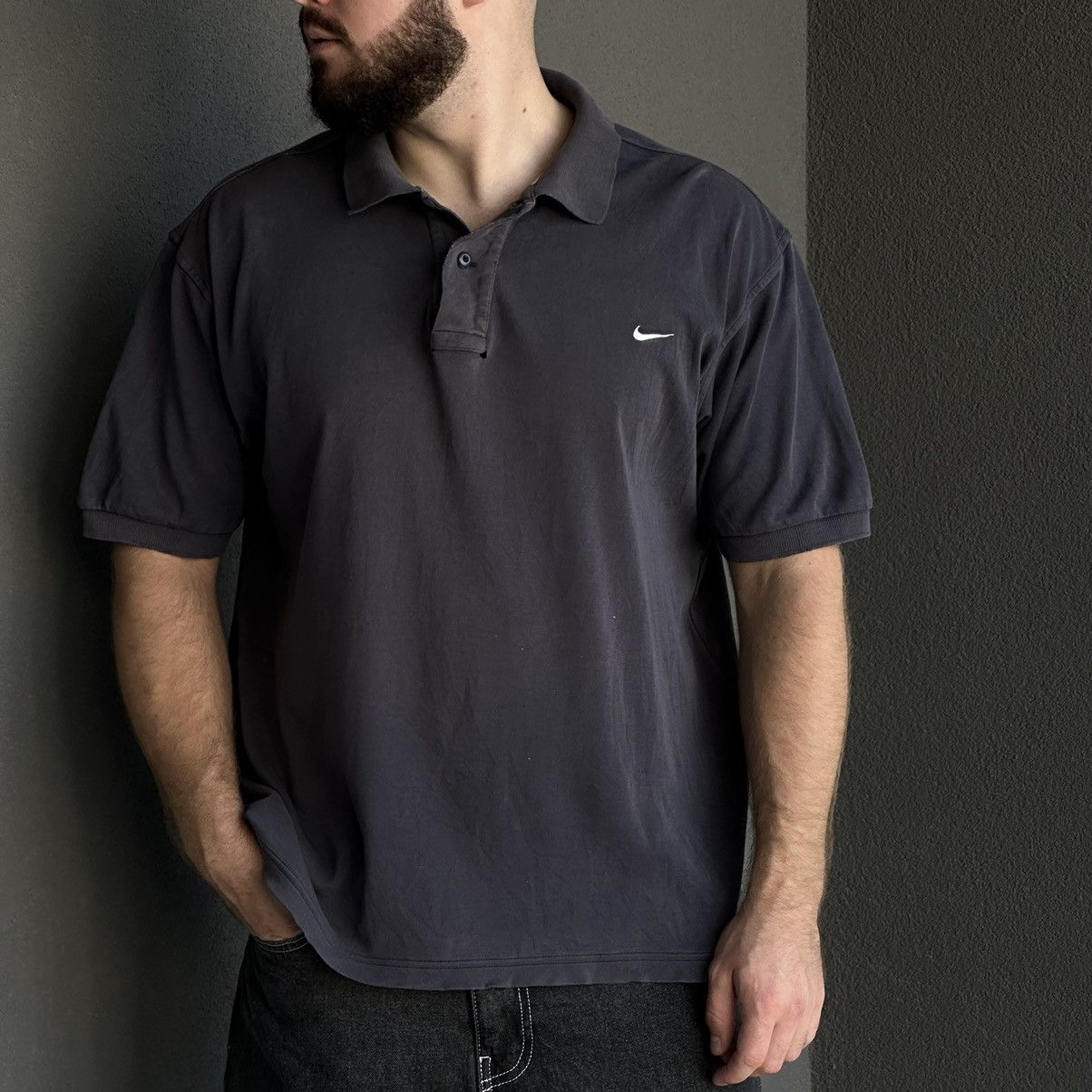 Nike × Vintage Vintage Nike Polo T-shirts Basic Fit Small Logo Trashed Y2K Size US L / EU 52-54 / 3 - 1 Thumbnail