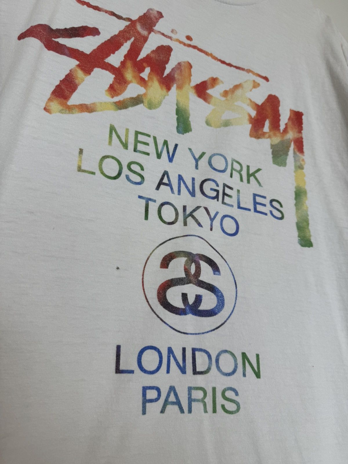 Stussy Stussy Tie Dye City White Tee Size US L / EU 52-54 / 3 - 3 Thumbnail