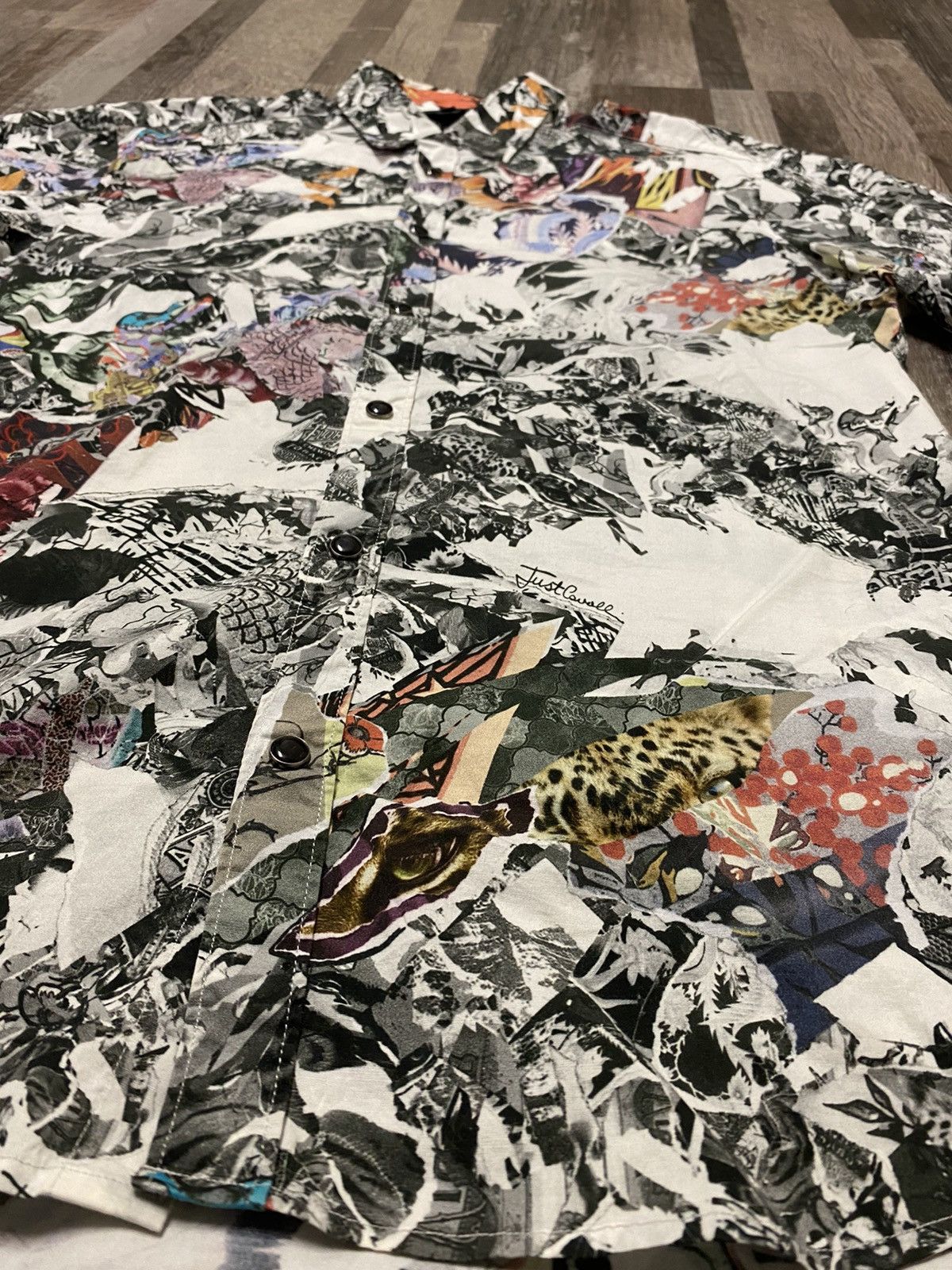 Just Cavalli Just Cavalli Button Up Short Sleeve Shirt All Over Print Size US M / EU 48-50 / 2 - 3 Thumbnail