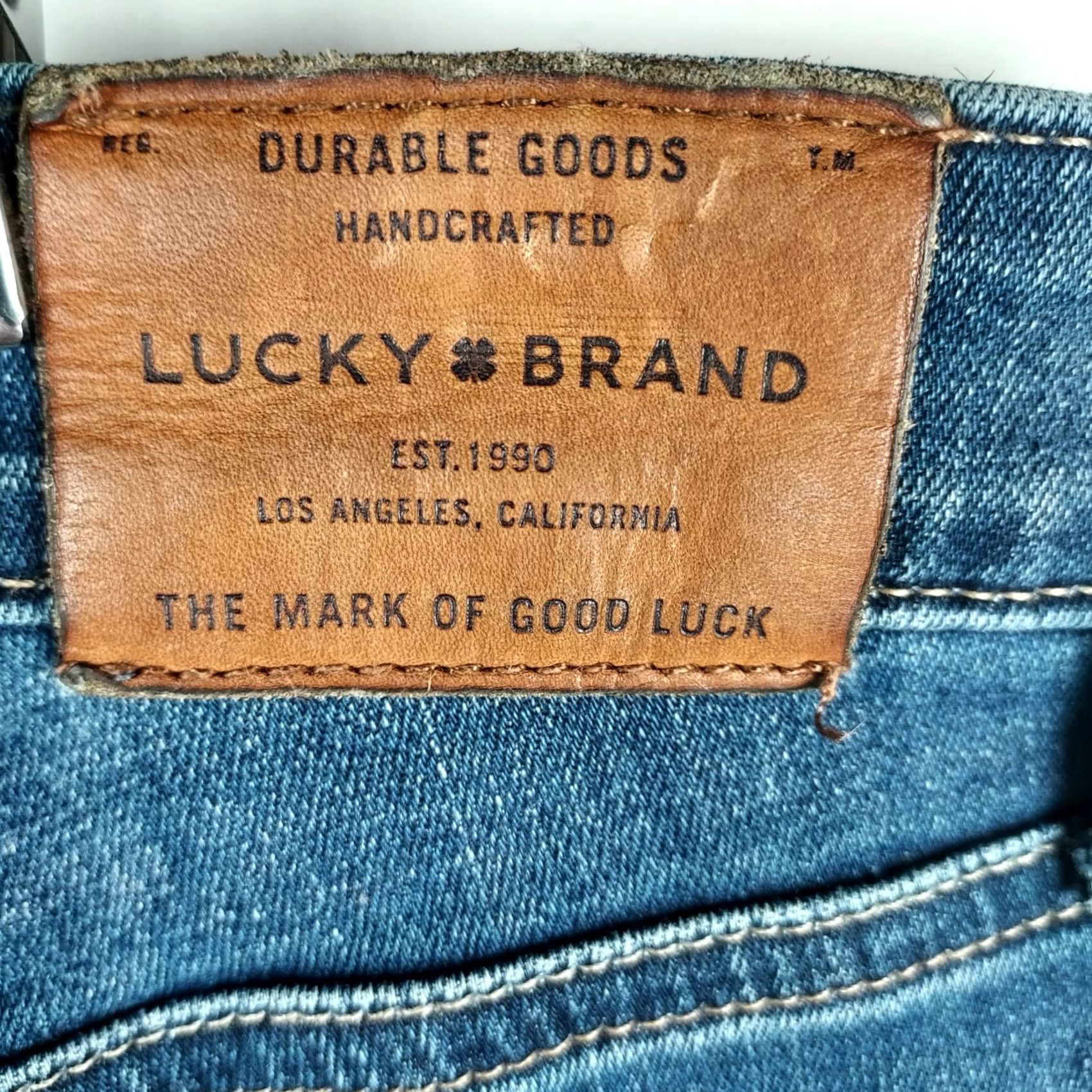 Lucky Brand Lucky Brand Women’s Hayden Skinny Jeans Denim Blue Medium Wash 5-Pocket Raw Hem Jeans Women Medium Regular Slim 5-Pocket Design Size 32" / US 10 / IT 46 - 7 Thumbnail