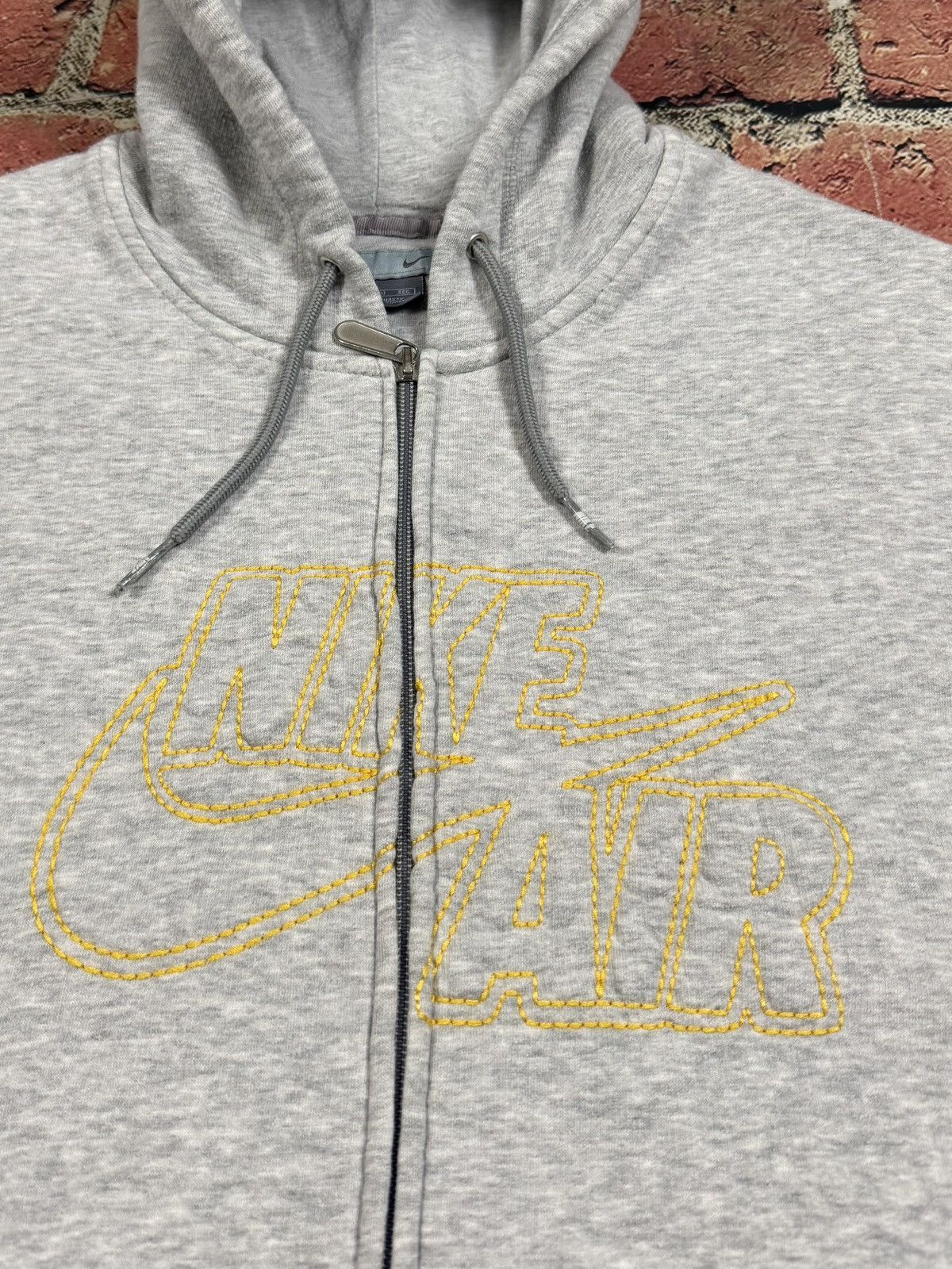 Nike Vintage Y2K Nike Air Embroidered Center Logo Full Zip Hoodie Size US XXL / EU 58 / 5 - 9 Thumbnail