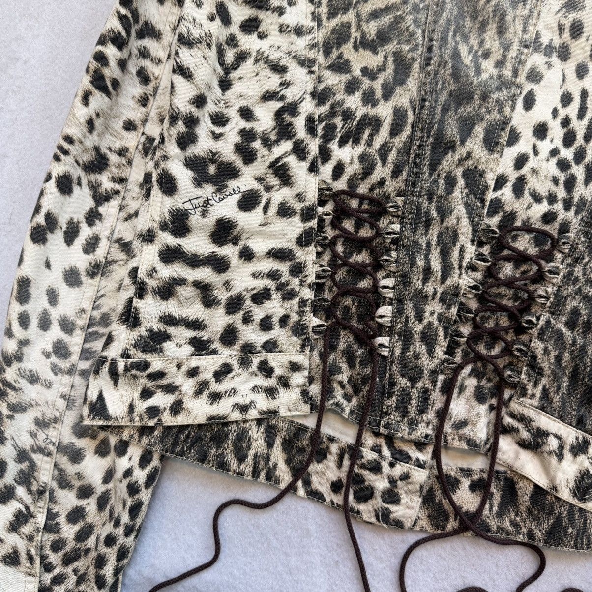 Just Cavalli 2000s Just Cavalli Back Laces Leopard Print Jacket Size XS / US 0-2 / IT 36-38 - 10 Thumbnail