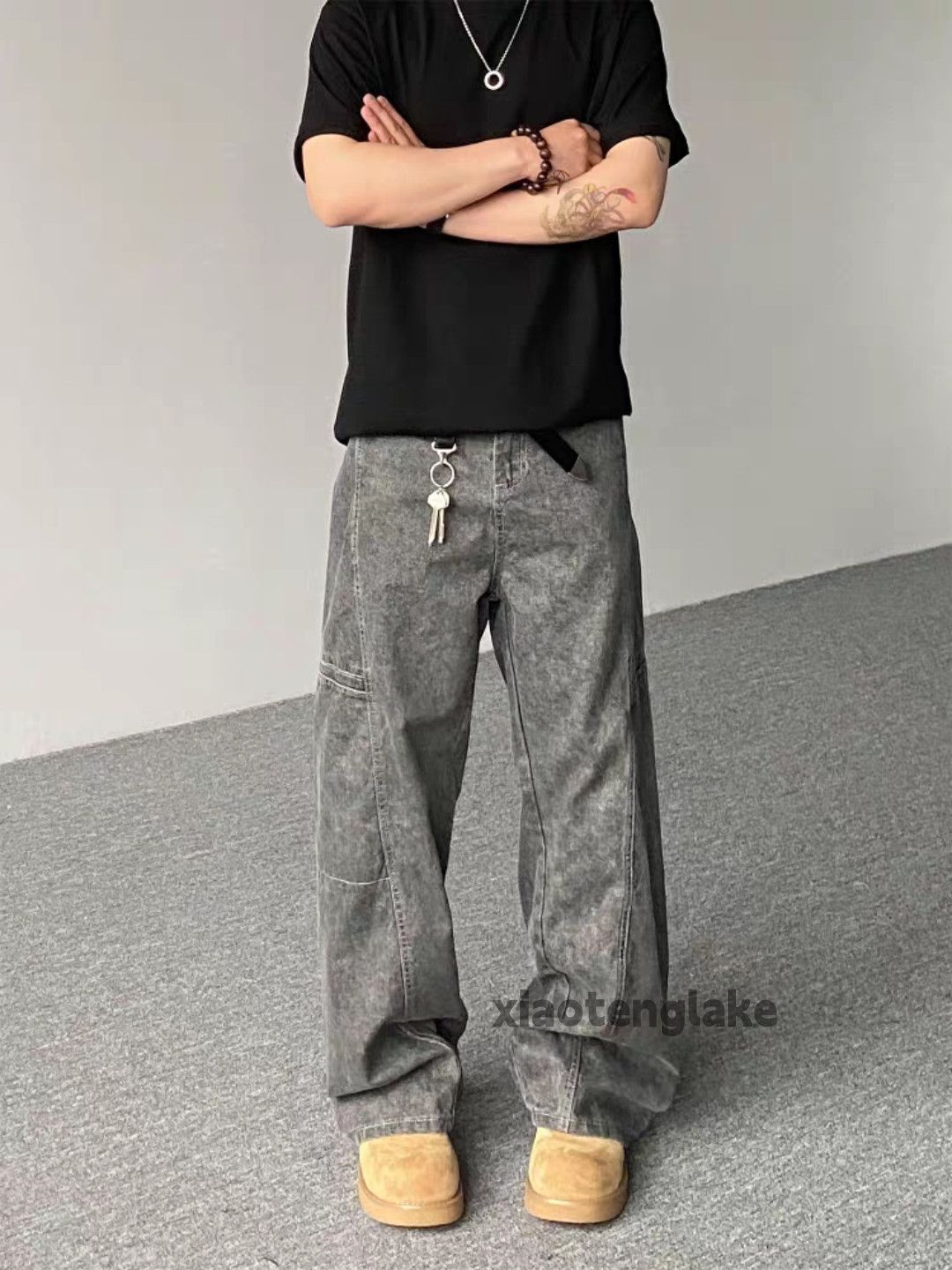 Vintage Custom washed faded loose baggy skate hiphop cargo pants Size US 34 / EU 50 - 1 Thumbnail