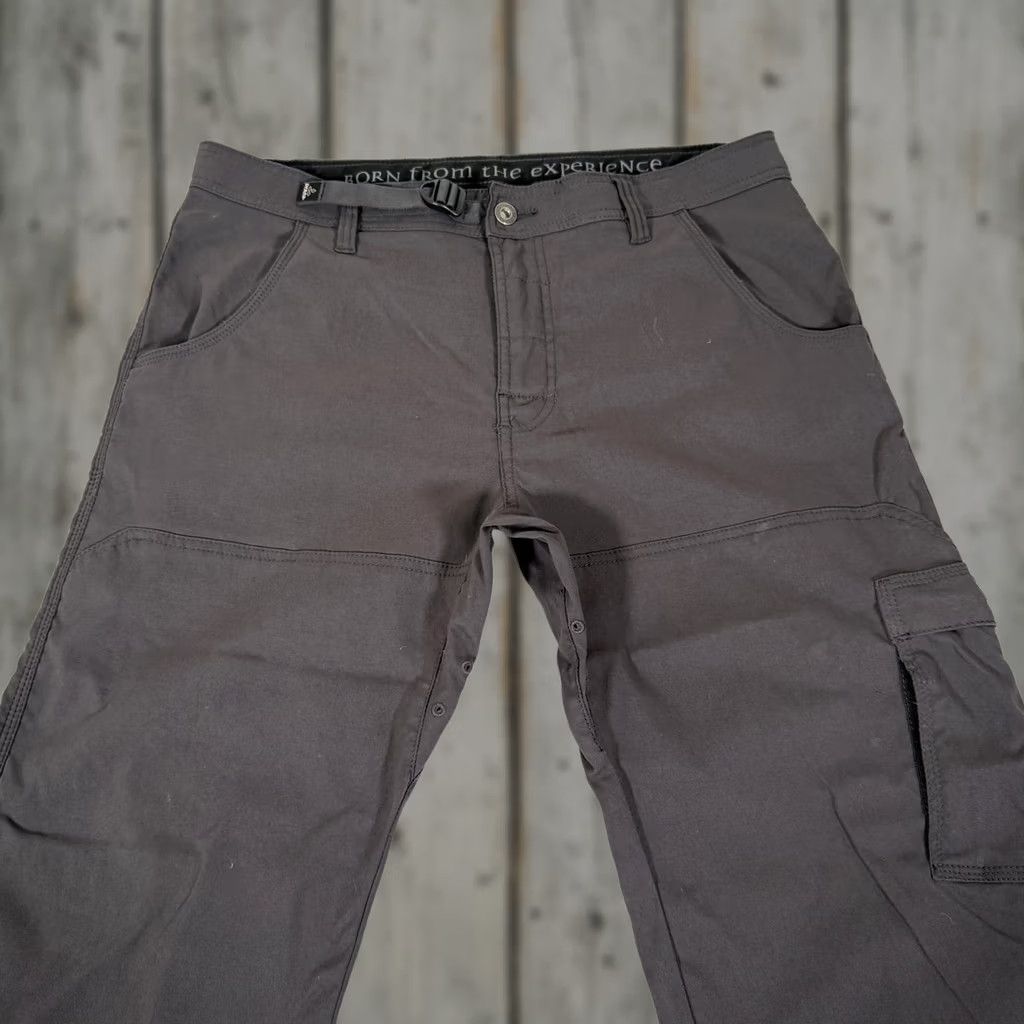 Prana prAna Zion Stretch Cargo Pants Mens 34x30 Gray Lightweight Hiking Outdoor Belted Zip Fly Pockets Cargo Waist Adjustable Regular Fit Casual Travel Mens Size US 34 / EU 50 - 1 Thumbnail