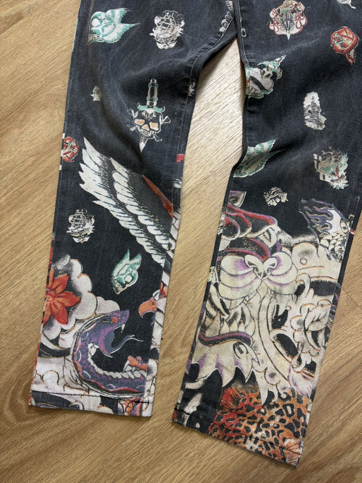 Roberto Cavalli Vintage Roberto Cavalli Painted Denim Jeans (29x29) Size 29" - 3 Thumbnail