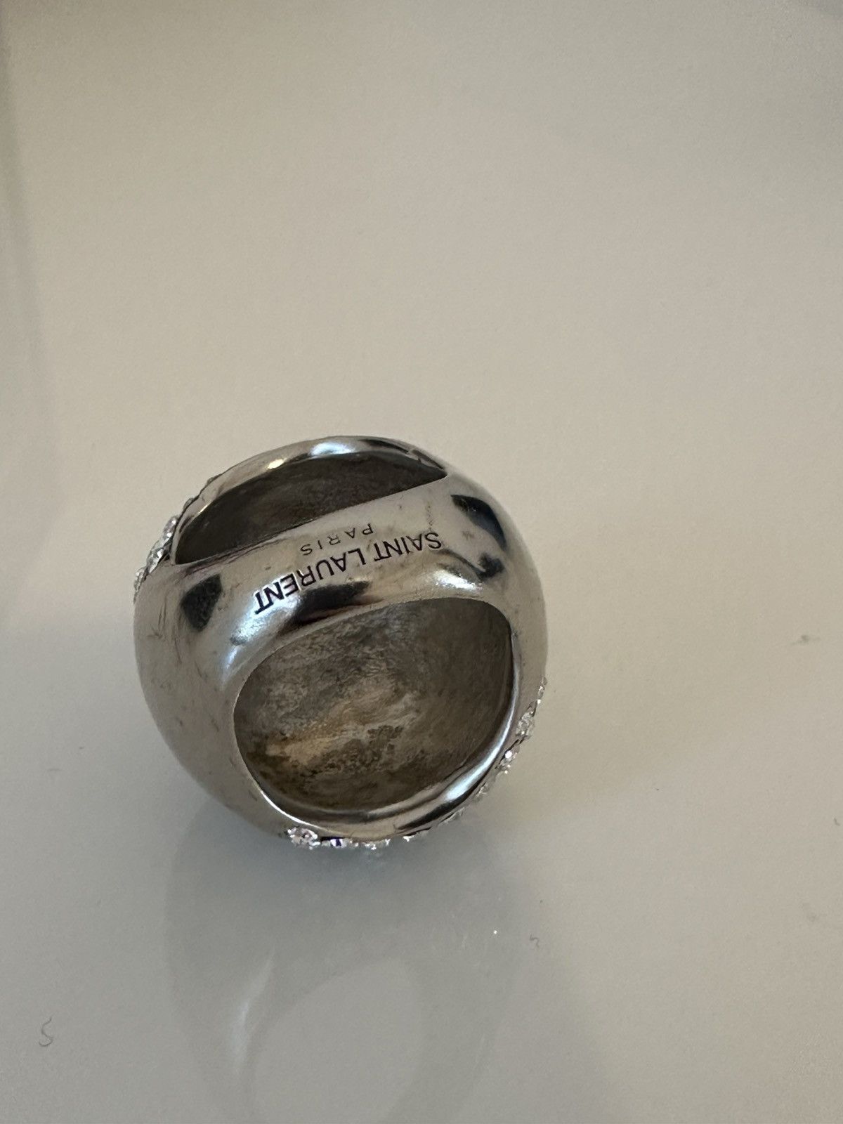 Saint Laurent Paris SAINT LAURENT Crystal-Embellished Ring Size ONE SIZE - 12 Thumbnail