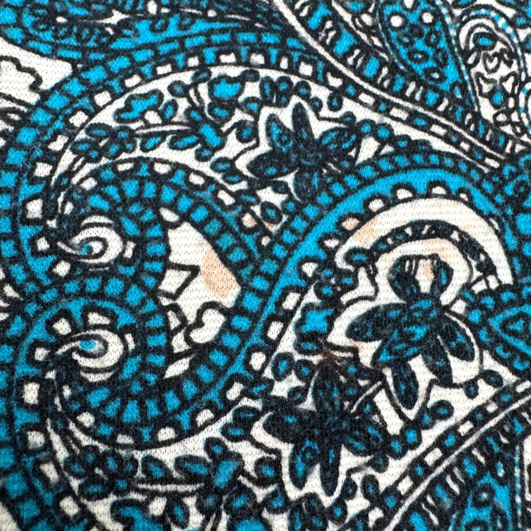 MAGGY LONDON Maggy London Midi Sheath Dress Womens 8 Blue Paisley Medallion Print Cap Sleeve Size M / US 6-8 / IT 42-44 - 4 Thumbnail