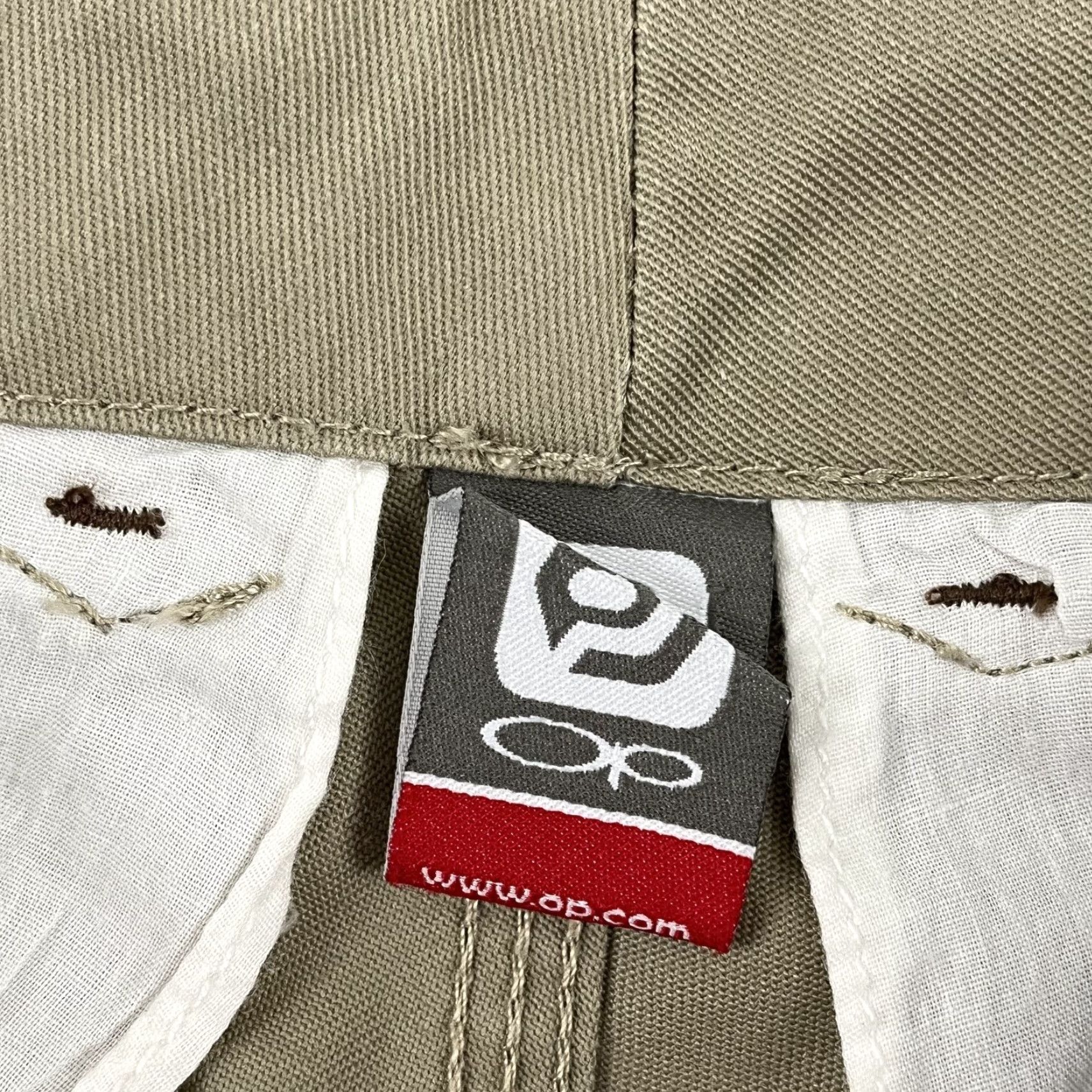 Vintage OP Ocean Pacific Pants Men 32 x 32 Brown Straight Cargo Beach Surfer Y2K 5-Pocket Design Regular Rise High Inseam 32 Tan Brown? Size US 32 / EU 48 - 2 Thumbnail