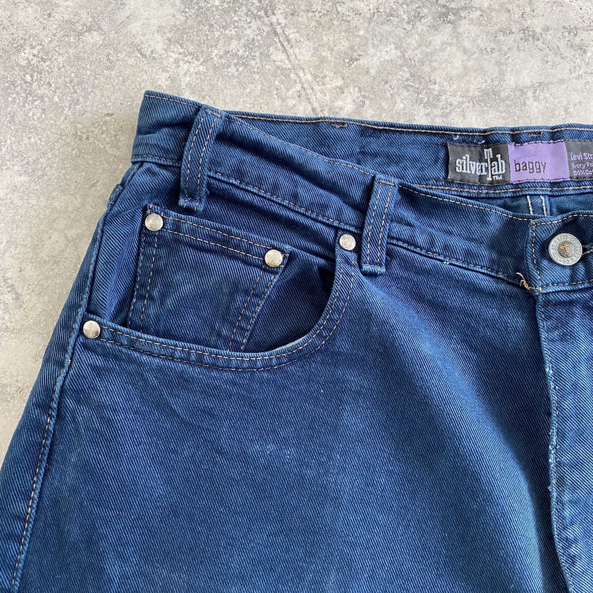 Levi's VTG 1992 Levi’s Silvertab Faded Midnight Blue Baggy Denim Size US 35 - 13 Thumbnail