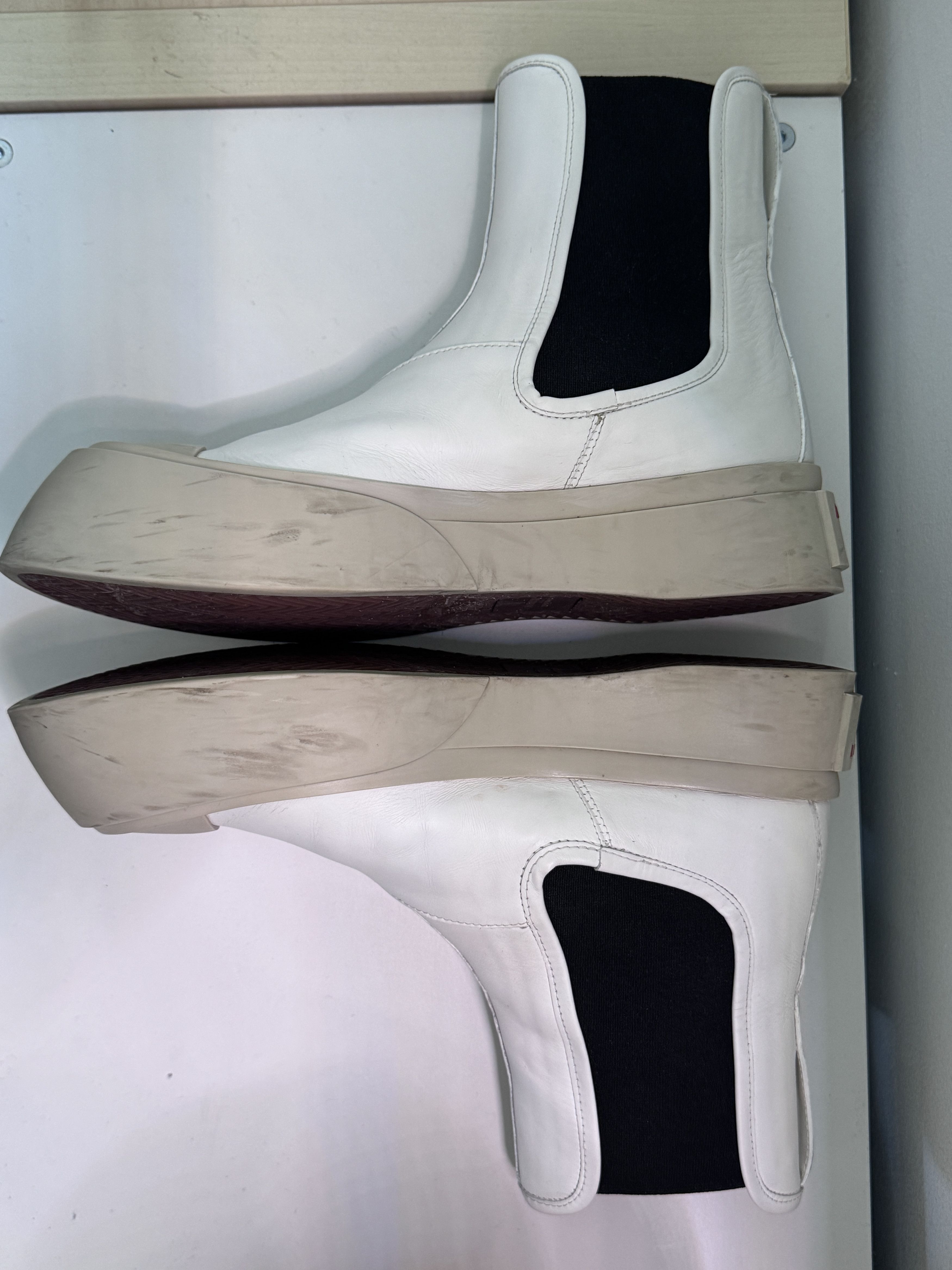 Marni Marni Pablo Chelsea Boots White Leather IT 41 Size US 11 / IT 41 - 6 Thumbnail