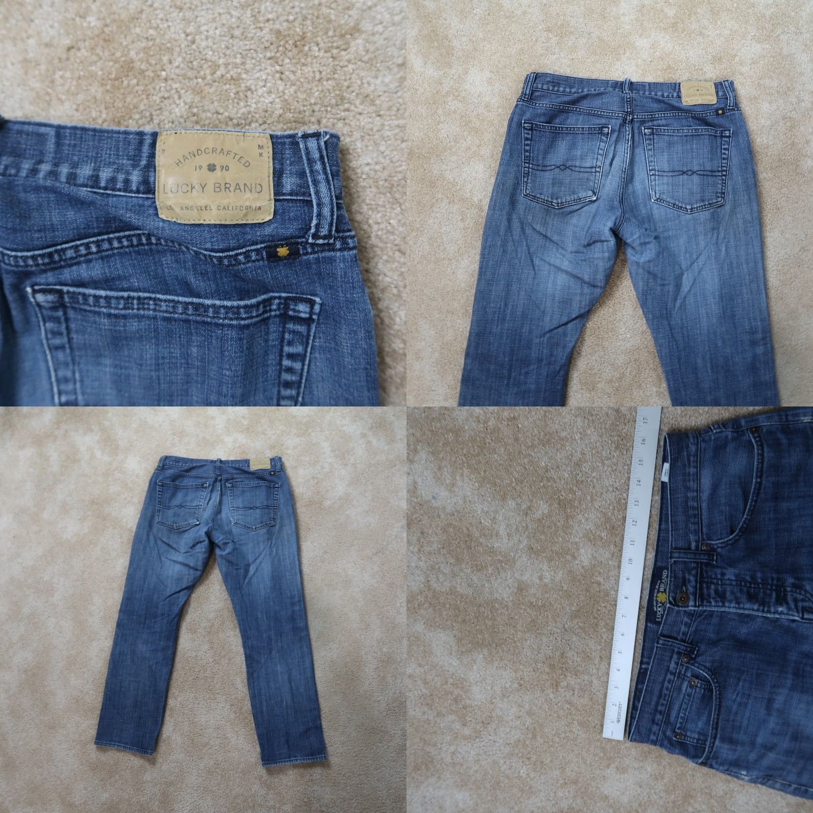 Lucky Brand Lucky Brand 121 Heritage Slim Pants Men 32x30 Blue Straight Leg Jeans Slim 5-Pocket Modern Classic Denim Belt Loops Size 32 Regular Mens Size US 32 / EU 48 - 8 Thumbnail