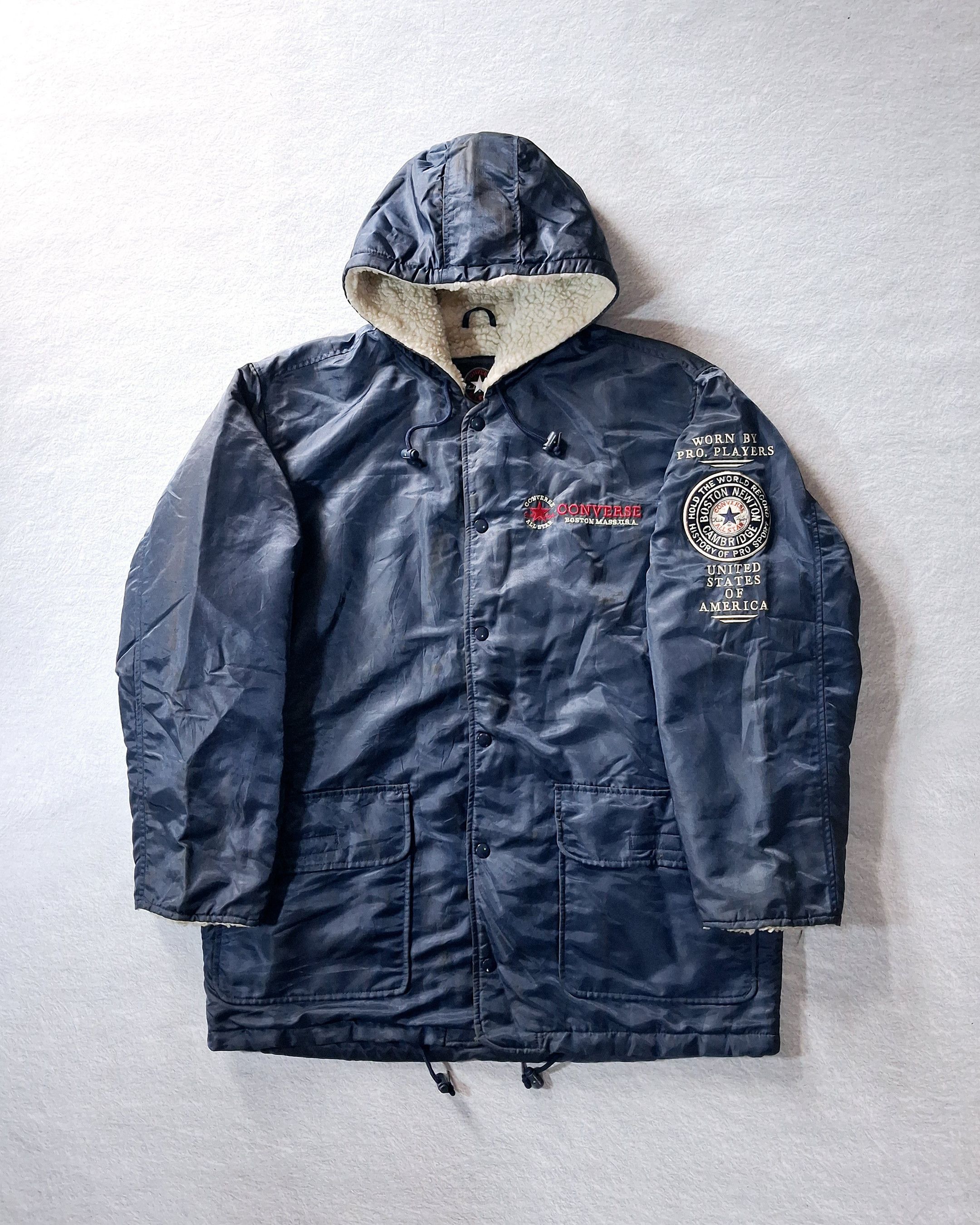 Converse CONVERSE EMBROIDERED SHERPA LINED HOODED NYLON JACKET Size US XXL / EU 58 / 5 - 5 Thumbnail