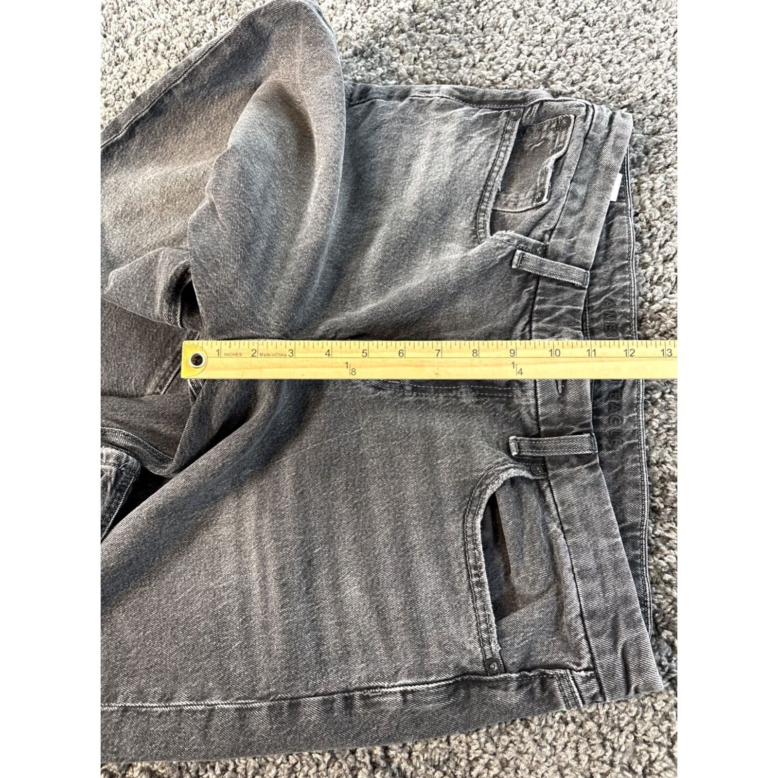 American Eagle Outfitters American Eagle Outfitters Jeans Womens 14 34x28 Black Straight High Rise Baggy Relaxed Denim 34 In Inseam Y2K Vintage No Size 36" / US 14 / IT 50 - 5 Thumbnail