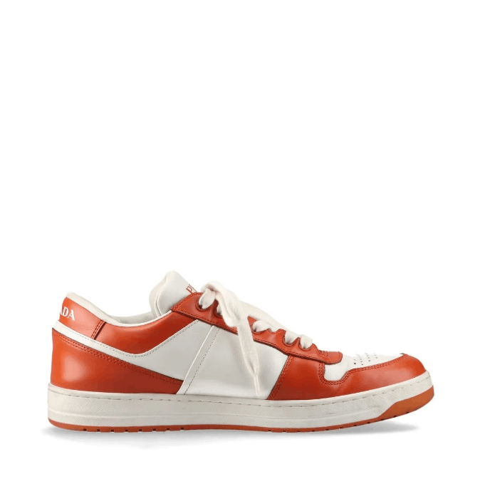 Prada Downtown Leather Sneaker Brown x White Size US 6 / IT 36 - 2 Thumbnail