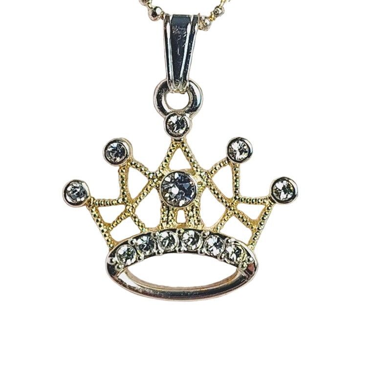 Disney Disney Parks Kingdoms & Castles Crown Tiara Necklace Silver Size ONE SIZE - 1 Thumbnail
