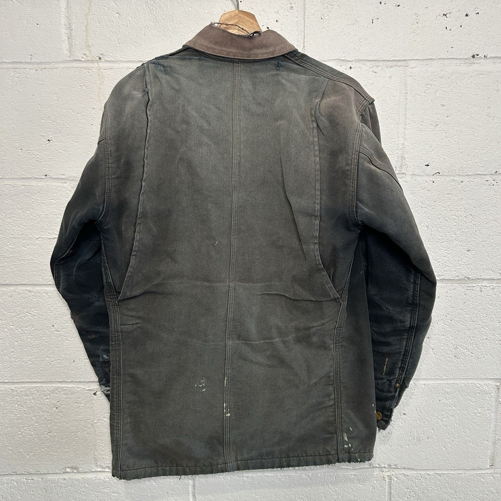 Carhartt Thrashed Vintage Carhartt Blanket-Lined Chore Coat “Black” Size US S / EU 44-46 / 1 - 2 Thumbnail