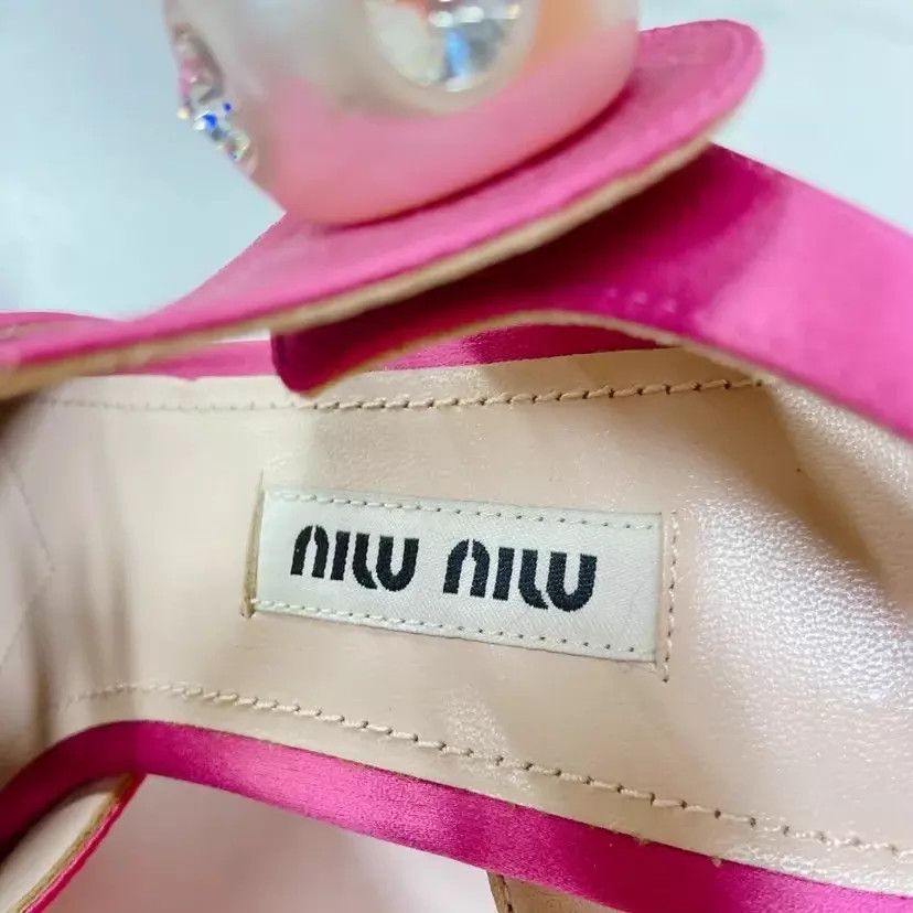 Miu Miu Miu Miu Pink High Heel Sandals EU 37.5 Size US 7 / IT 37 - 5 Thumbnail