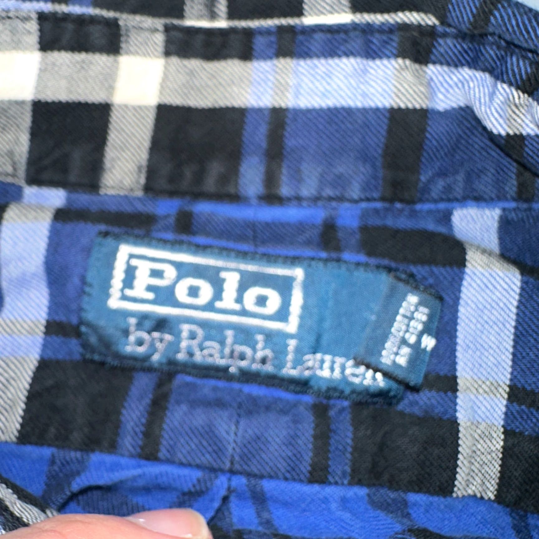 Polo Ralph Lauren VINTAGE Polo Ralph Lauren Oxford Shirt Plaid Stripe Button-Down Blue Mens M 100% Cotton Casual Business 90s Size US M / EU 48-50 / 2 - 6 Thumbnail