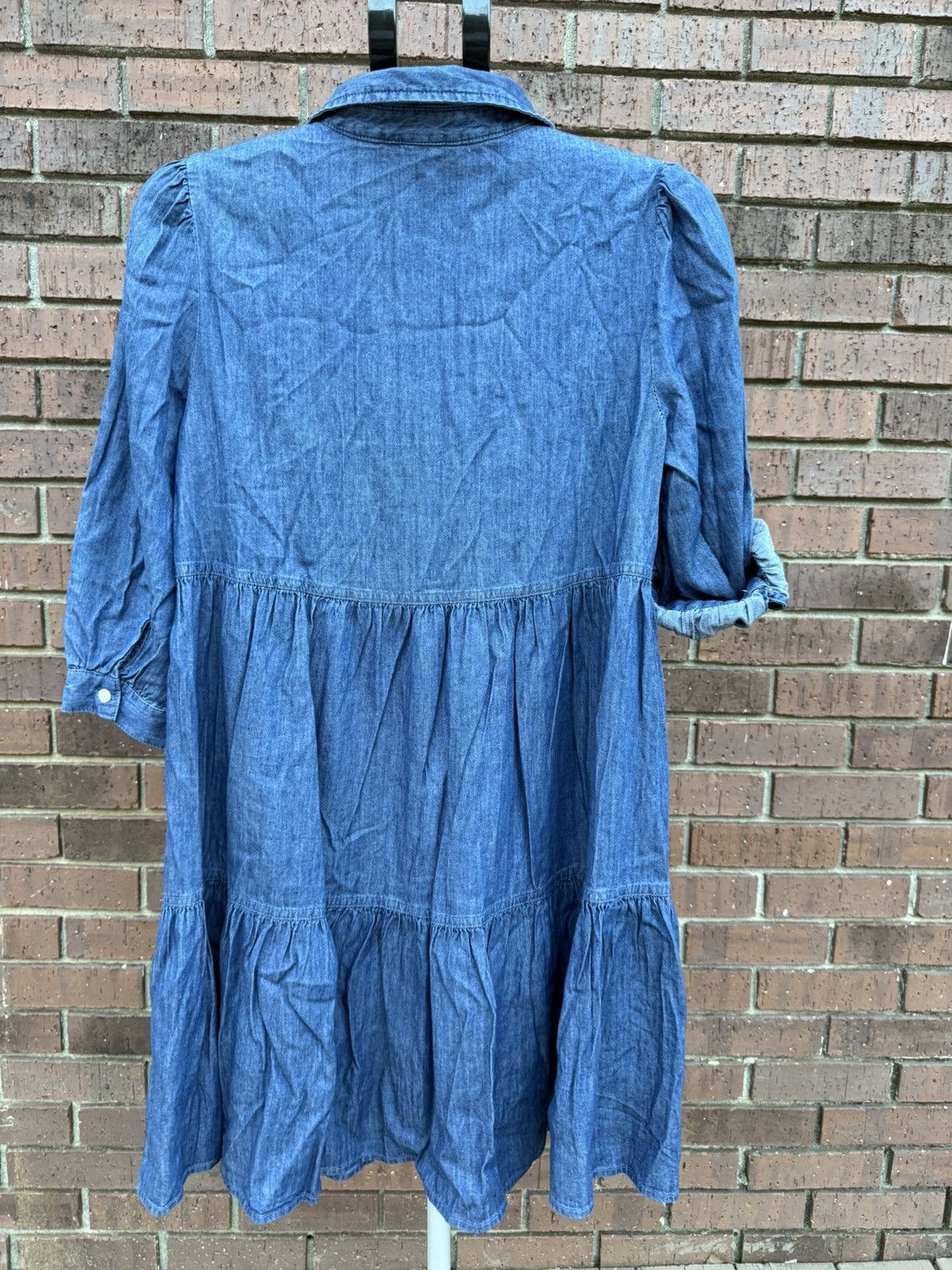 prabal gurung denim dress Blue White Stripe Size 2 FIT Model measurements The Picture Perfect Denim Size:17.5 LIVE 06/22/2026 LW