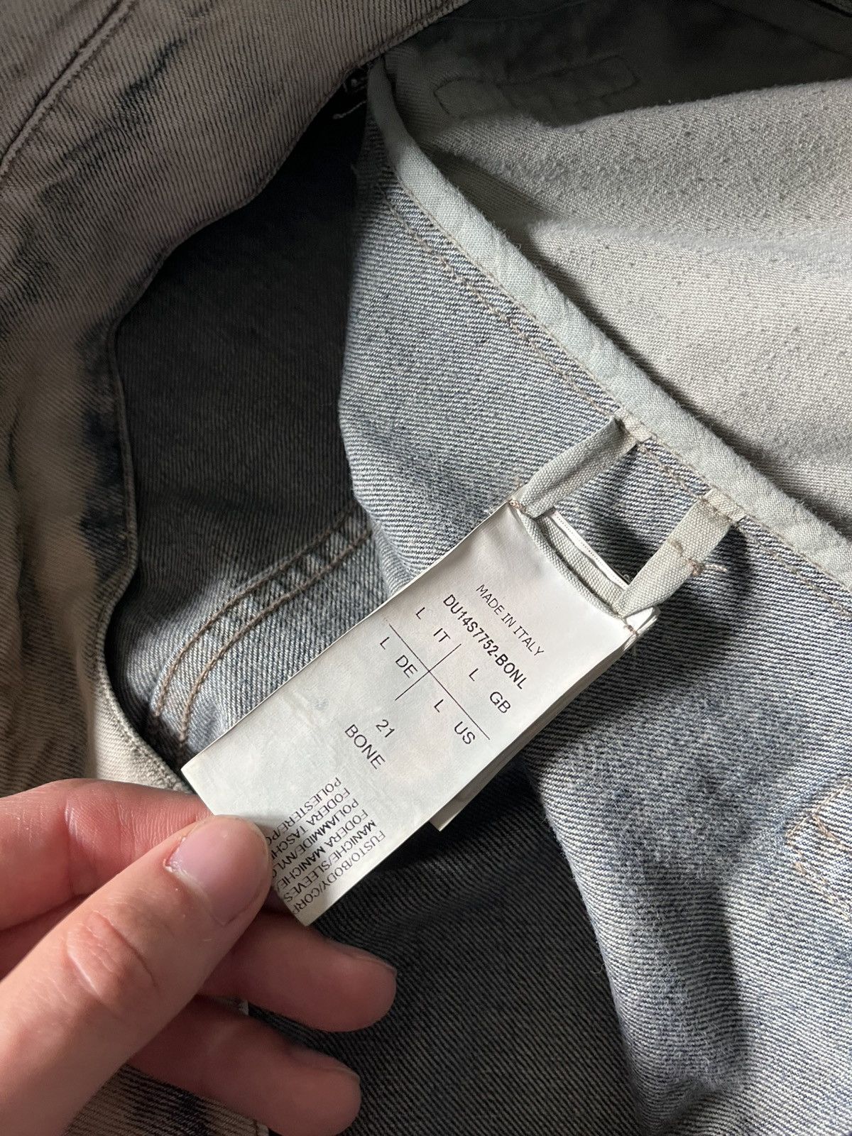 Rick Owens × Rick Owens Drkshdw Rick Owens hybrid denim calf stooge trucker jacket grail Size US L / EU 52-54 / 3 - 18 Thumbnail