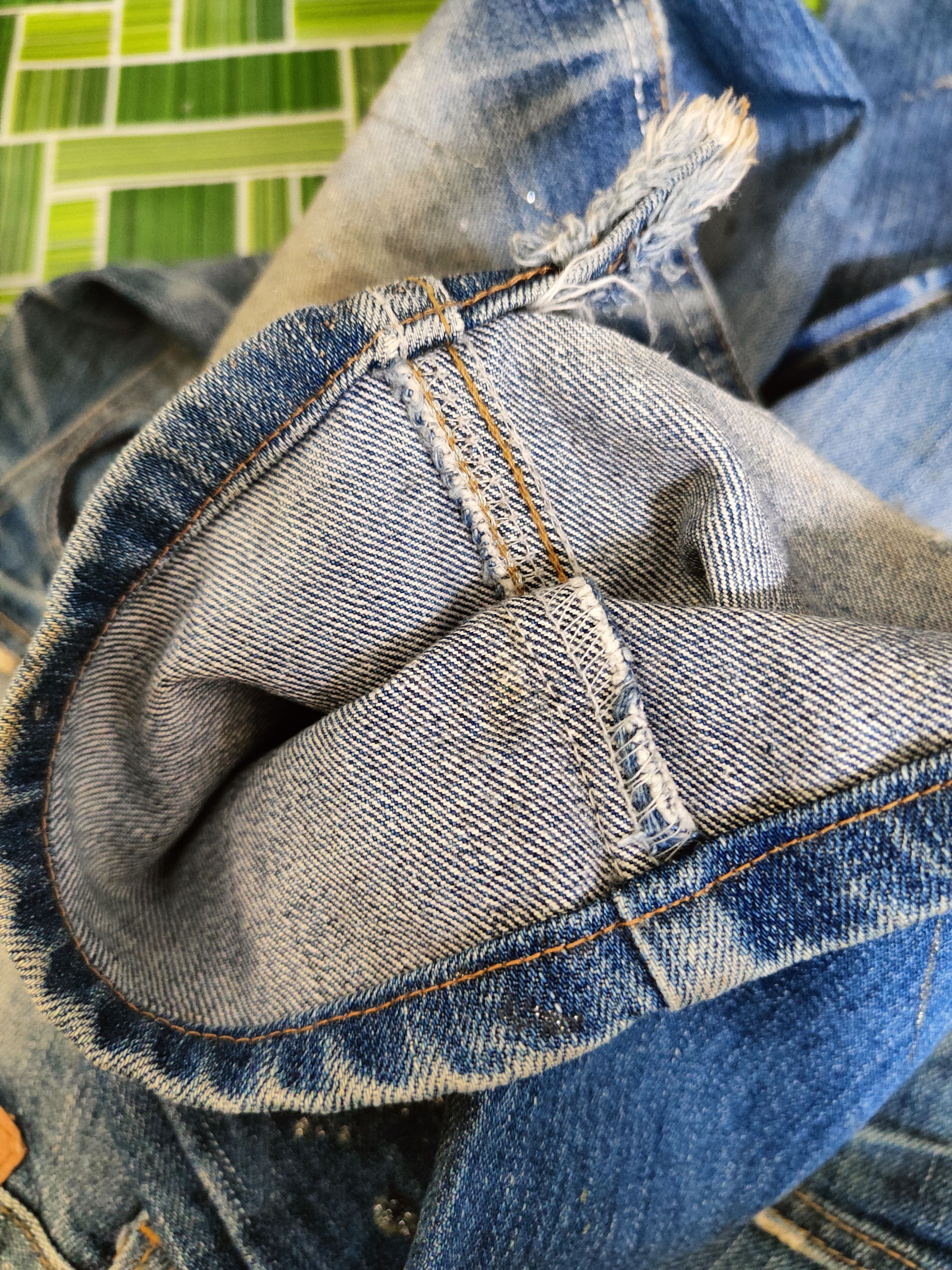 Japanese Brand DL Lagust Dark Blue Distressed Ripped Jeans #46-089 Size 34" / US 12 / IT 48 - 13 Thumbnail