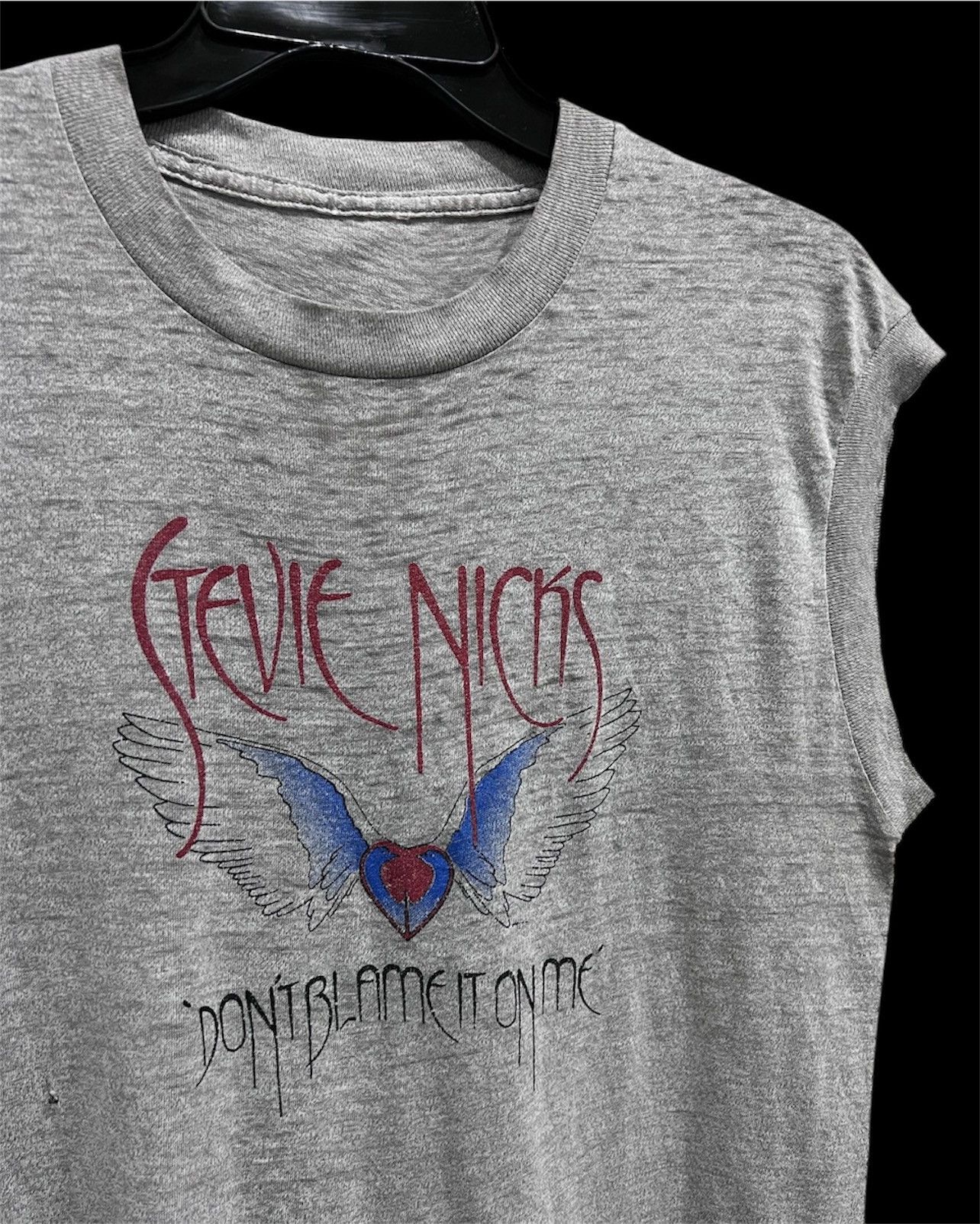 Band Tees × Vintage Vintage 80s Stevie Nicks DON'T BLAME IT ON ME Tour Tee Faded Size US M / EU 48-50 / 2 - 2 Thumbnail