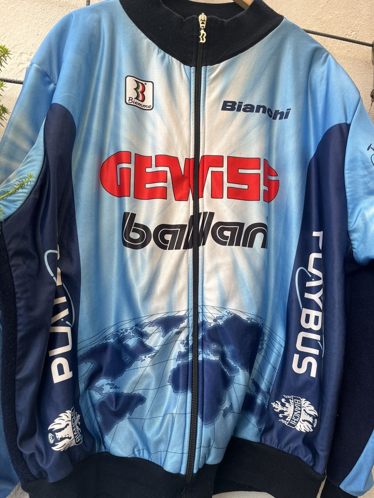 Other Biemme x Gewiss x Bianchi Vintage Fleece Bomber Jacket Size US XXL / EU 58 / 5 - 3 Thumbnail