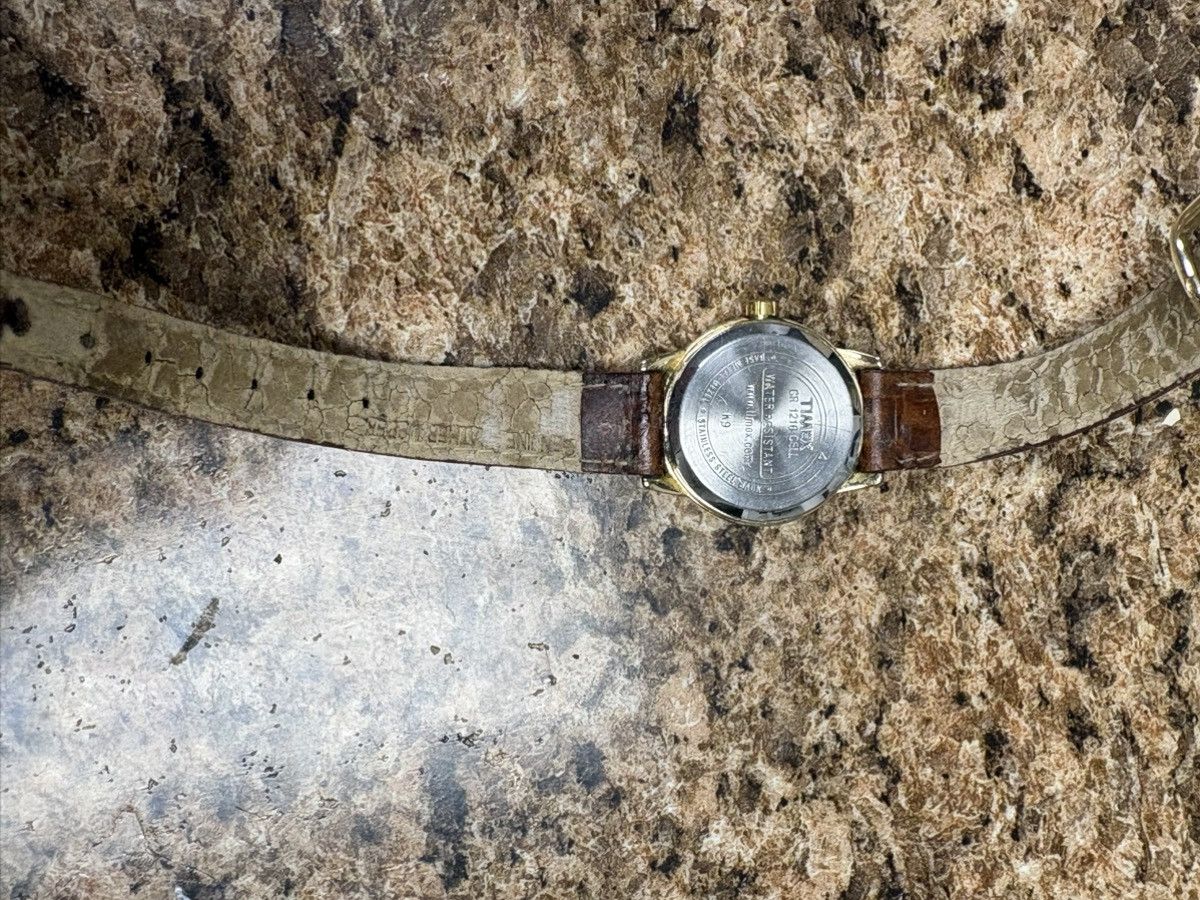 Timex Vintage Indiglo Women Gold Brown Leather Quartz Analog Watch Size ONE SIZE - 5 Thumbnail