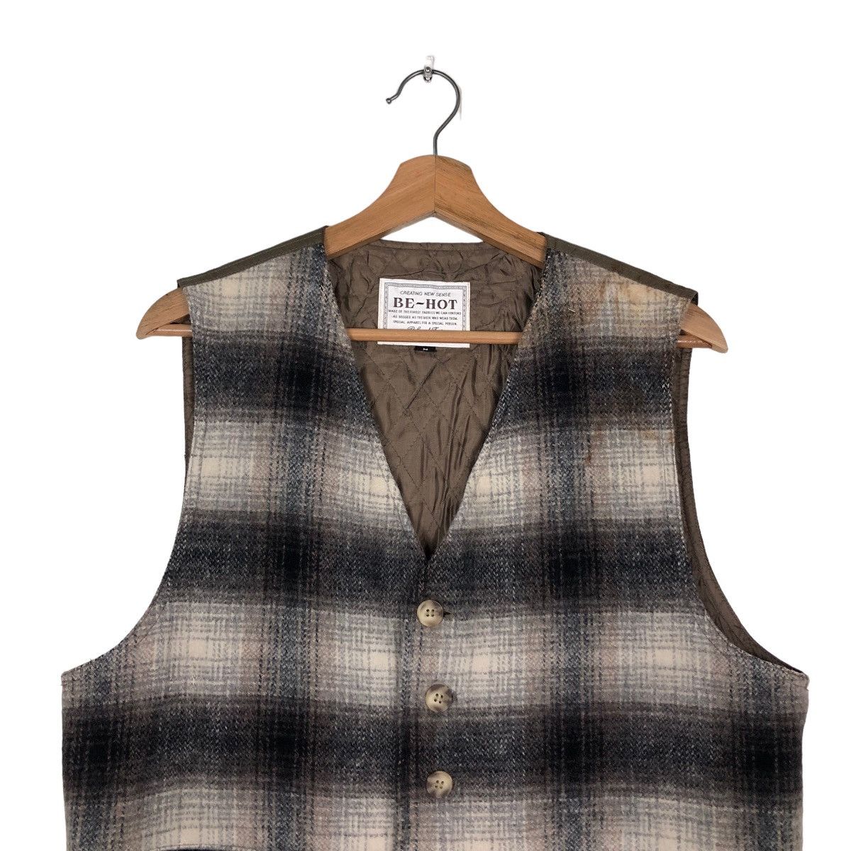 Japanese Brand 📌VINTAGE UTILITY VEST BE-HOT JAPAN TARTAN DESIGN CHECK Size US M / EU 48-50 / 2 - 4 Thumbnail