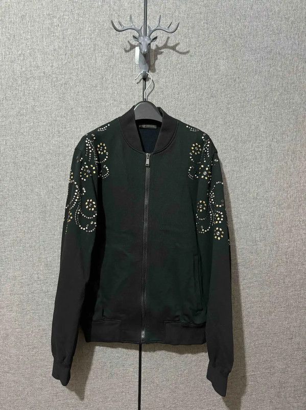 Versace Versace Black Embroidered Logo Men's Jacket 0089 Size US S / EU 44-46 / 1 - 1 Thumbnail