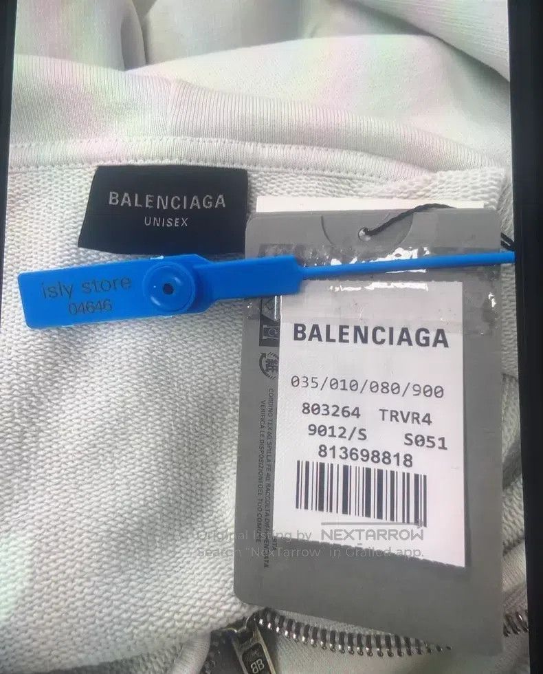 Balenciaga Balenciaga Plain long-sleeve letter sweatshirt white Size US S / EU 44-46 / 1 - 4 Thumbnail