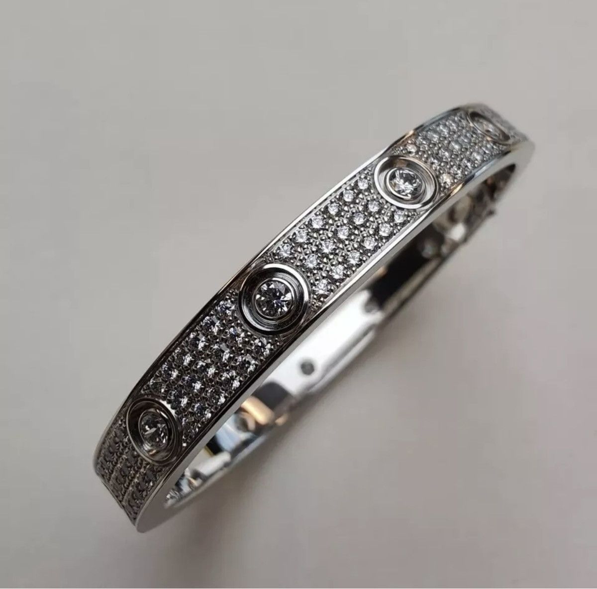 Other VCA Love Bracelet Diamond-Paved 18K white gold Size 16 Size ONE SIZE - 2 Thumbnail