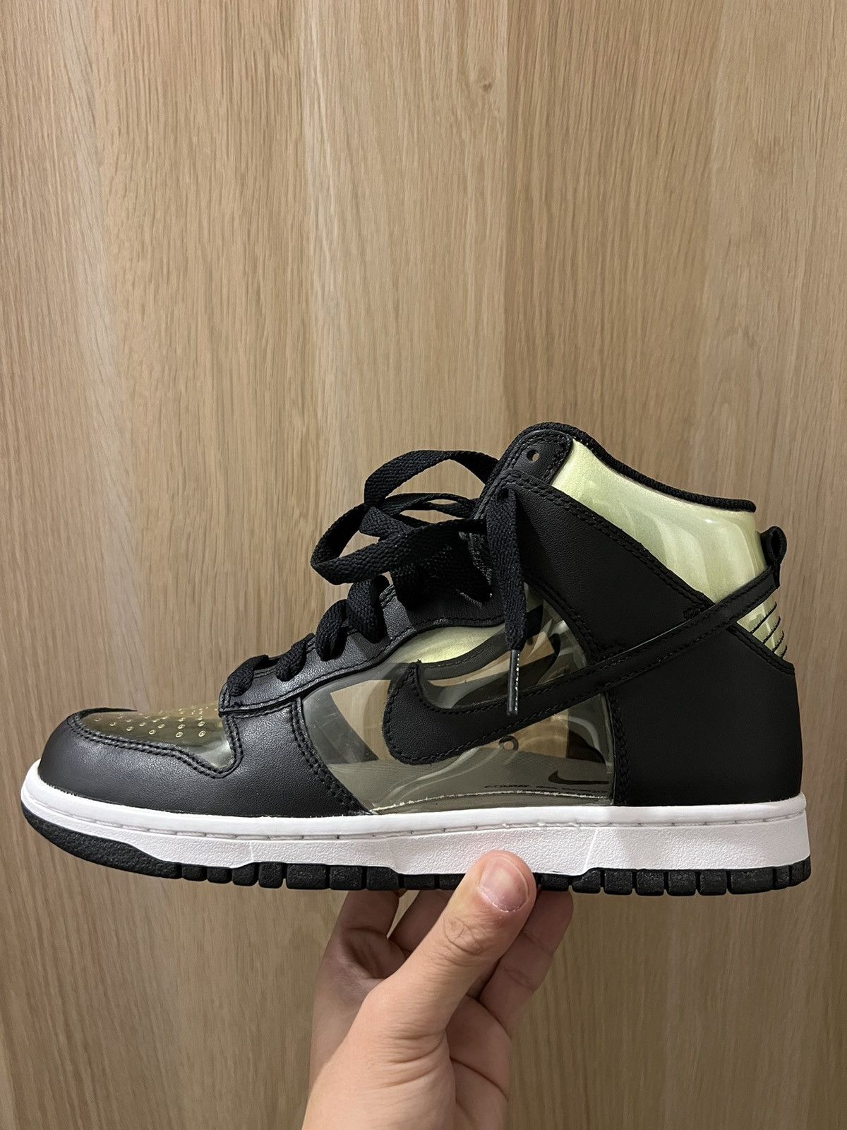 image of Cdg Cdg Cdg x Comme Des Garcons Comme Des Garçons X Nike Dunk High Shoes in Black, Men's (Size 8)