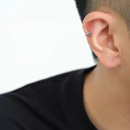 Vintage 100%925 silver retro punk ear clip Size ONE SIZE - 3 Thumbnail