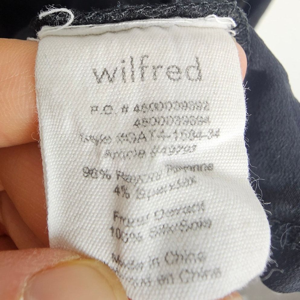 Wildfox Wilfred Womens Black Silk Blouse S Mixed Media Quiet Luxury Size S / US 4 / IT 40 - 8 Thumbnail
