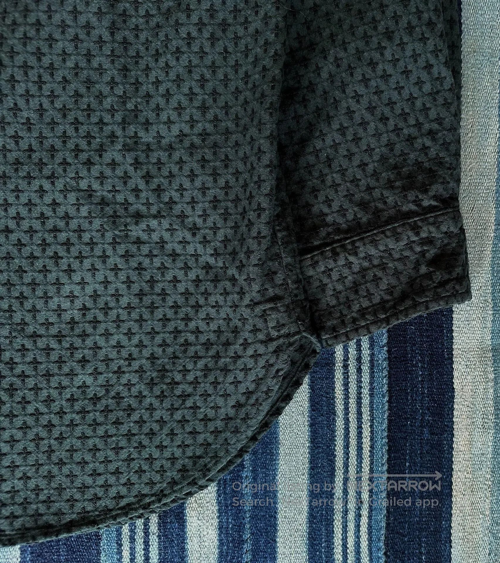 KUON kuon sashiko long sleeve shirt in black. Size US S / EU 44-46 / 1 - 4 Thumbnail