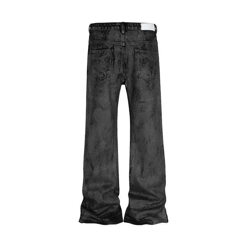 Japanese Brand × Jean High Street Wide Leg Black Micro Flare Jeans Size US 33 - 9 Thumbnail