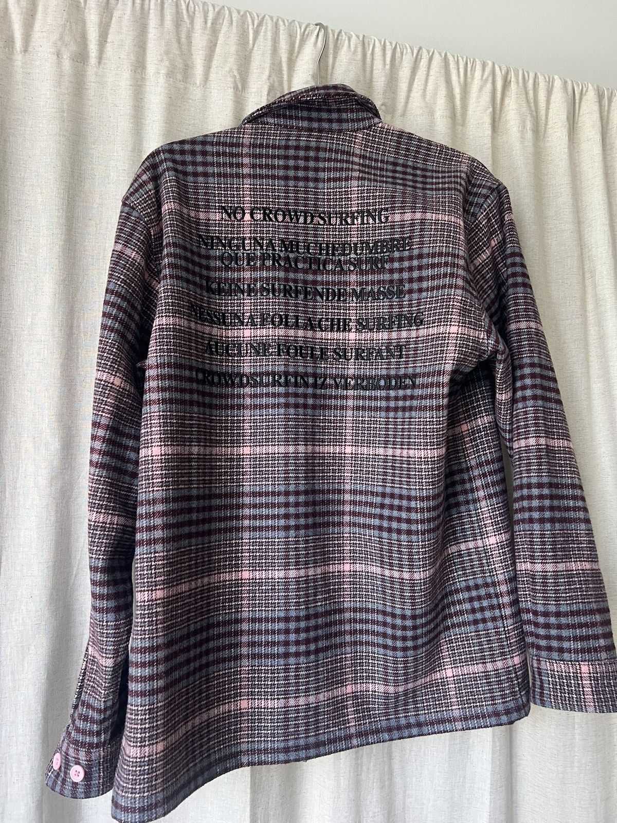 Pleasures ‘NO CROWDSURFING’ Plaid Flannel from Pleasures Size US S / EU 44-46 / 1 - 3 Thumbnail