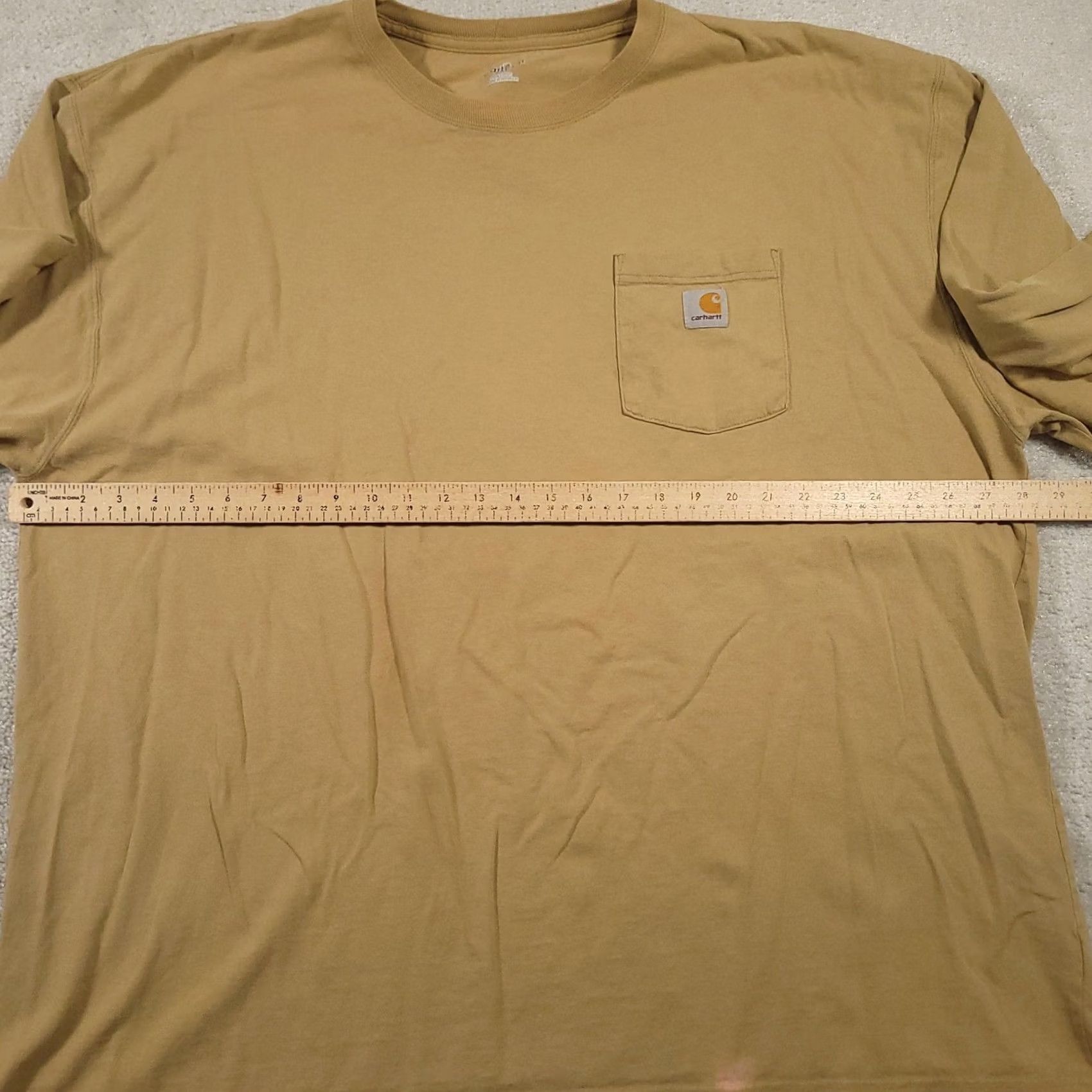 Carhartt Carhartt Shirt Mens 2XL Long Sleeve Pocket Workwear Crewneck Stains Brown Tan 2XL Mens Sleeve Long Pocket Workwear Crewneck Stains Carhartt Shirt Size US XXL / EU 58 / 5 - 4 Thumbnail