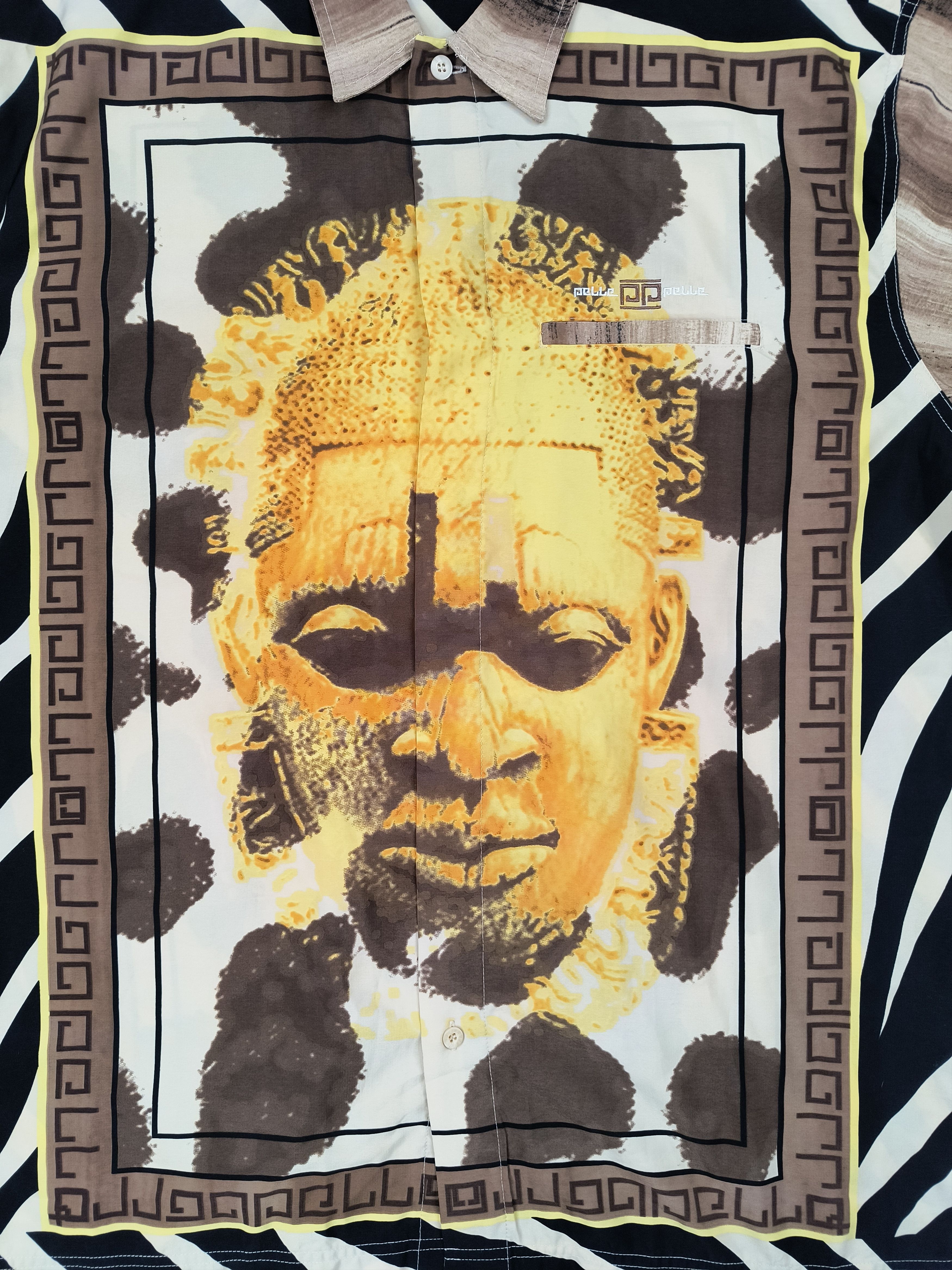 Marc Buchanan Vintage Pelle Pele Marc Buchanan african 90s button up shirt Size US XXL / EU 58 / 5 - 4 Thumbnail