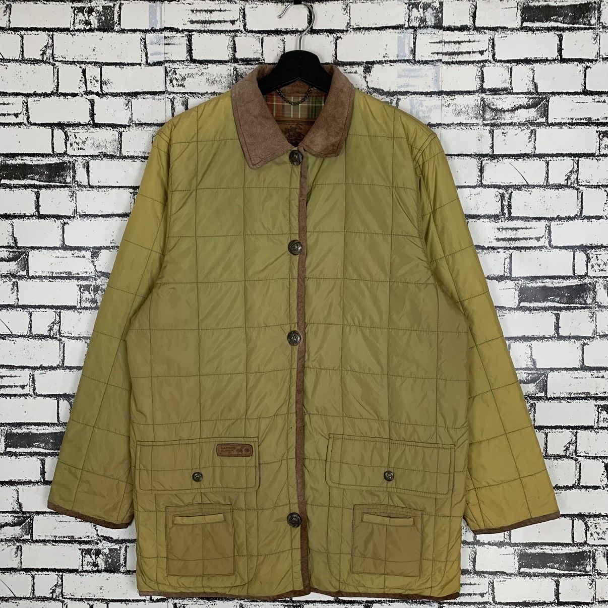 Designer × Ralph Lauren × Vintage Vintage Lauren RL Quilted Nylon Jacket Size M / US 6-8 / IT 42-44 - 1 Thumbnail