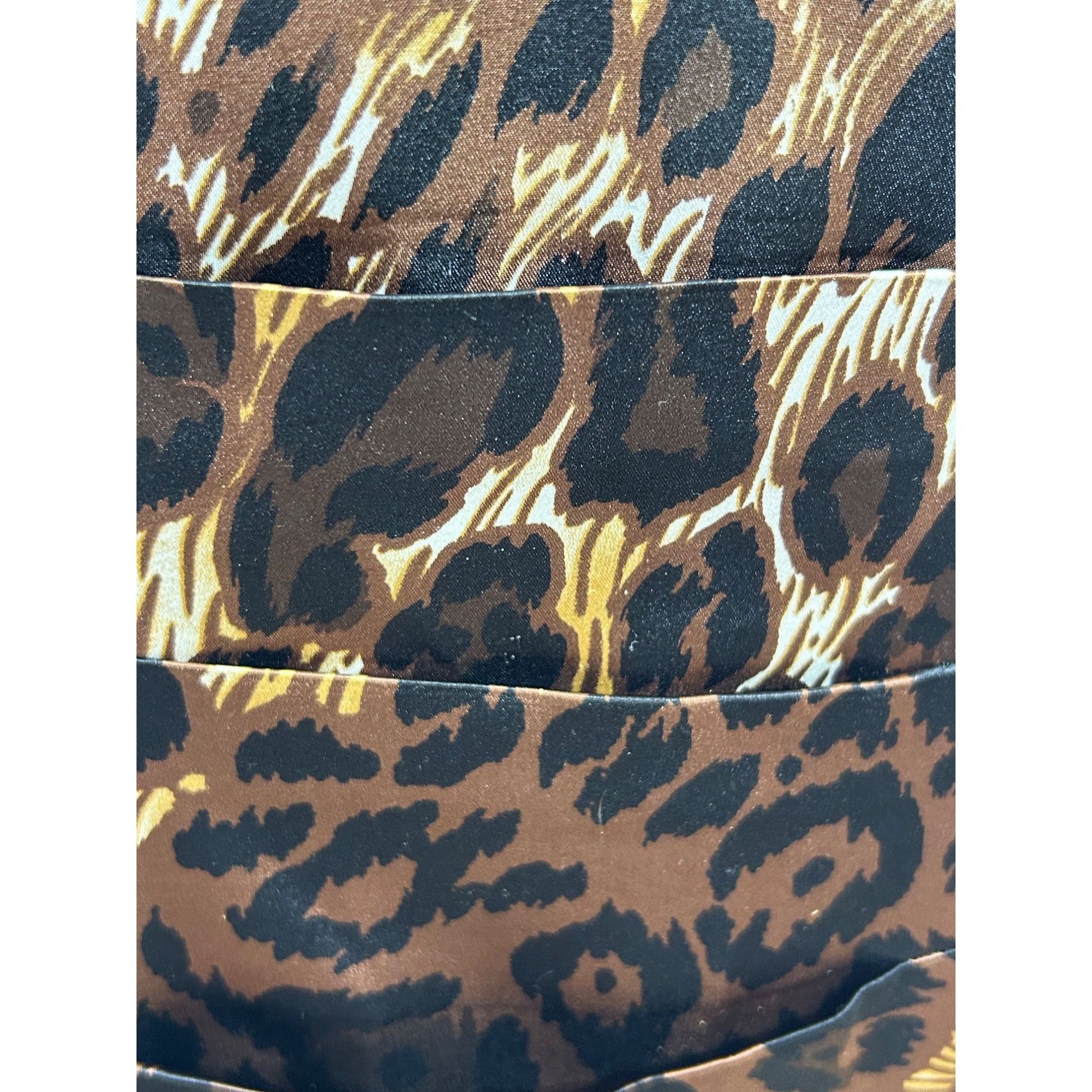 Other Bisou Bisou Dress 4 Mini Animal Print Brown Grey Sleeveless Size S / US 4 / IT 40 - 9 Thumbnail